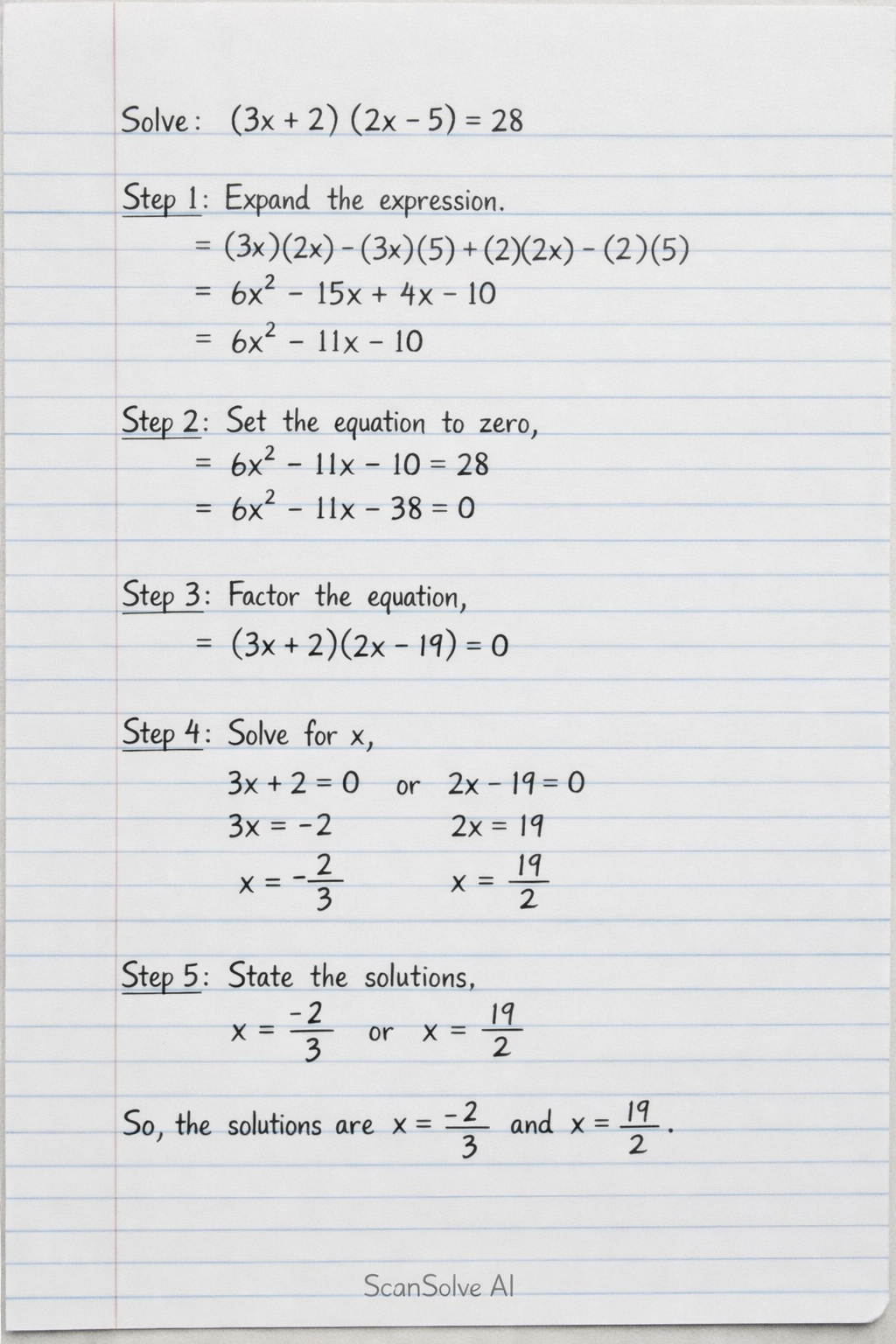 Handwritten step-by-step solution preview