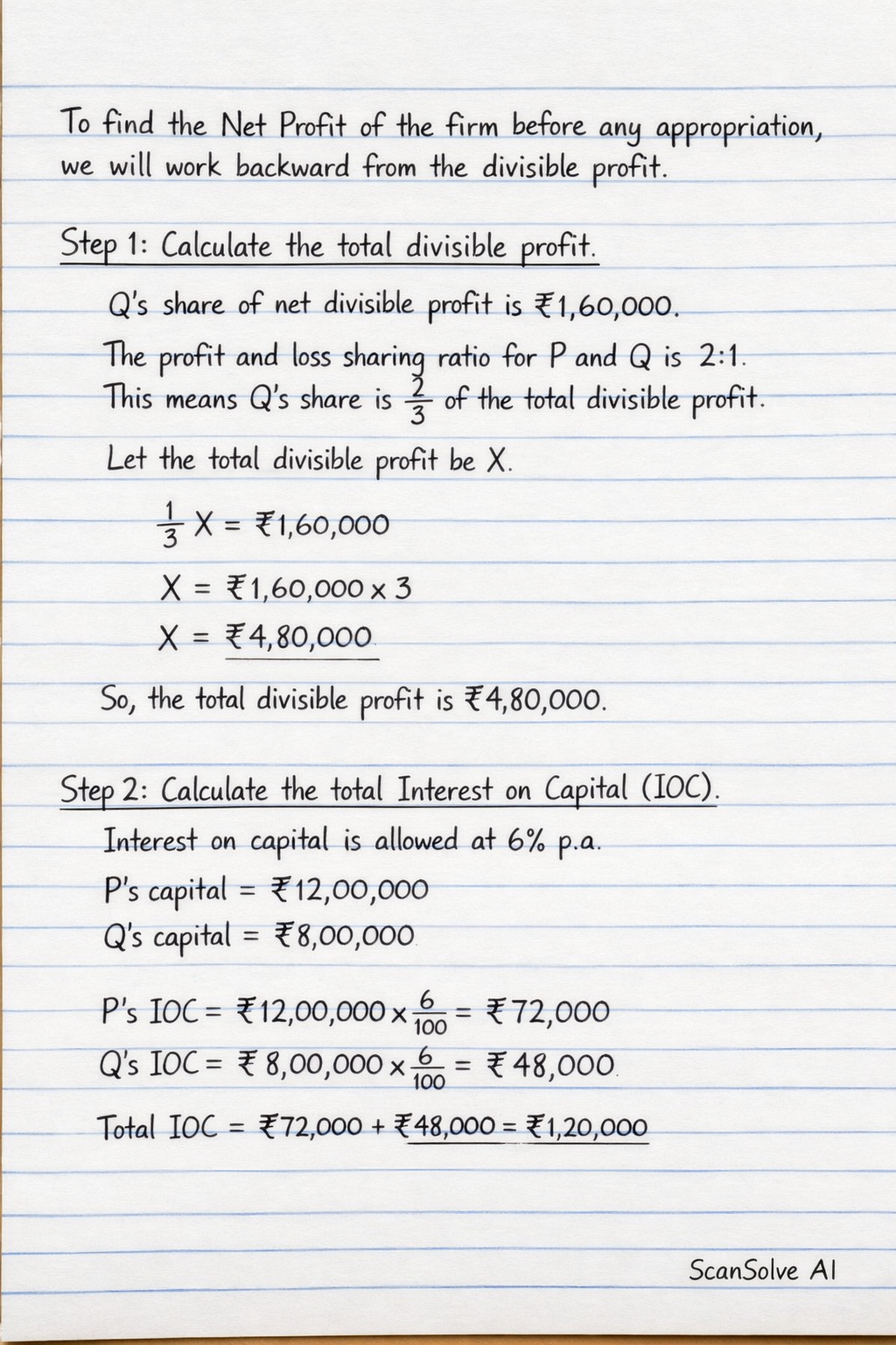 Handwritten step-by-step solution preview