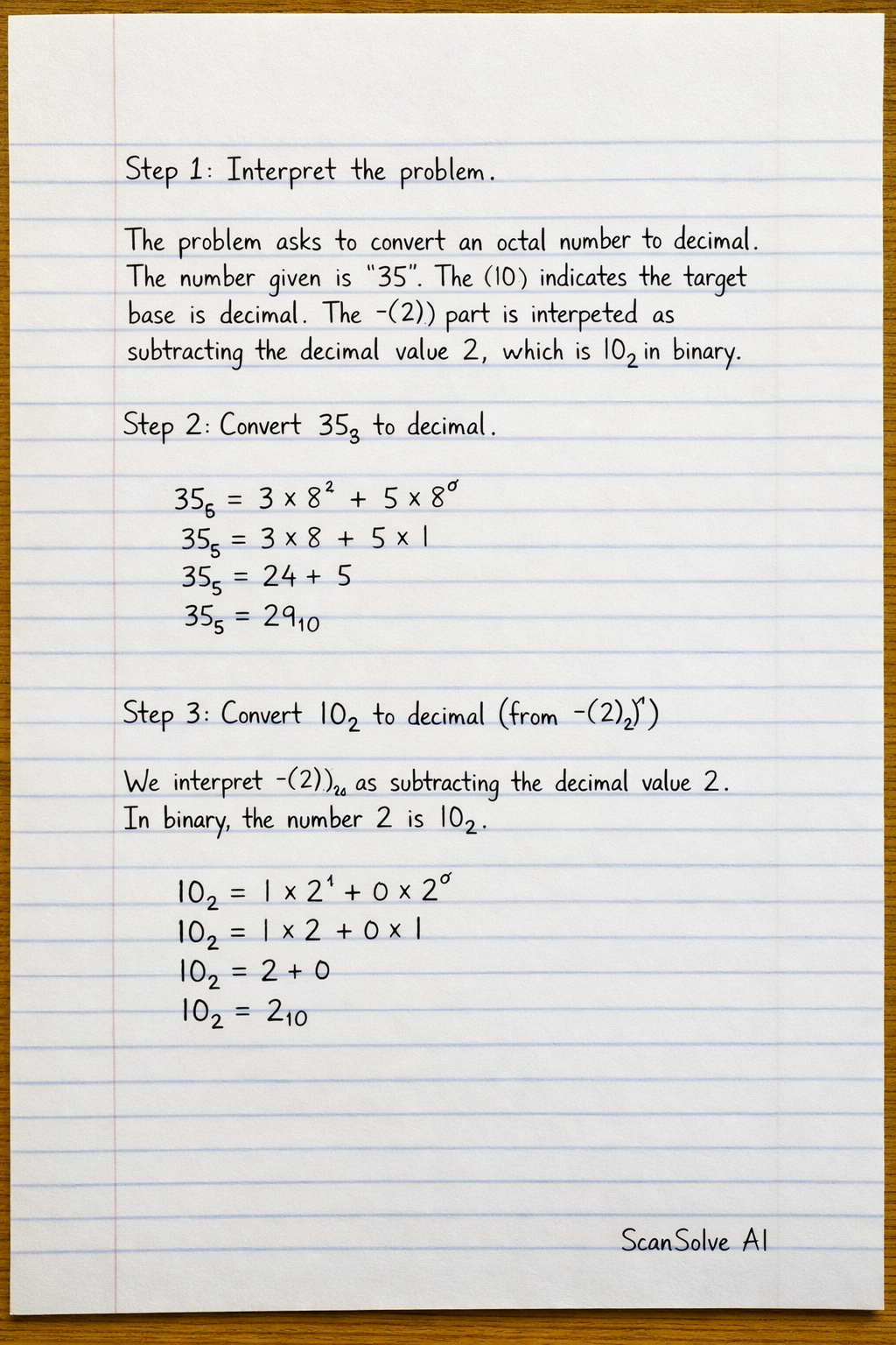 Handwritten step-by-step solution preview