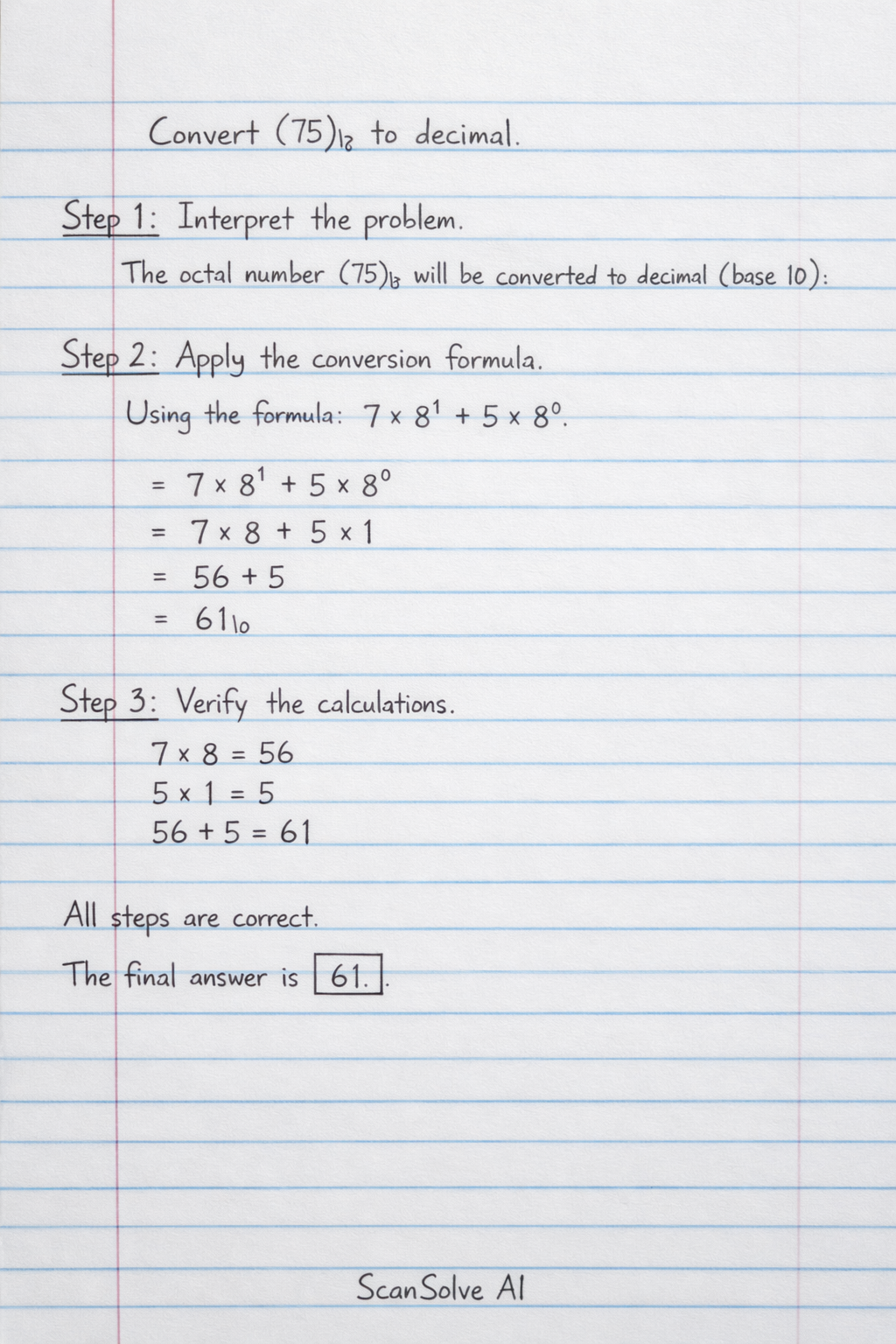 Handwritten step-by-step solution preview