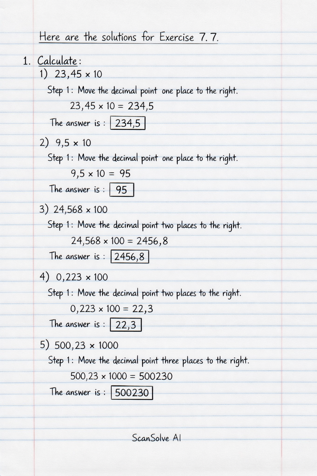 Handwritten step-by-step solution preview