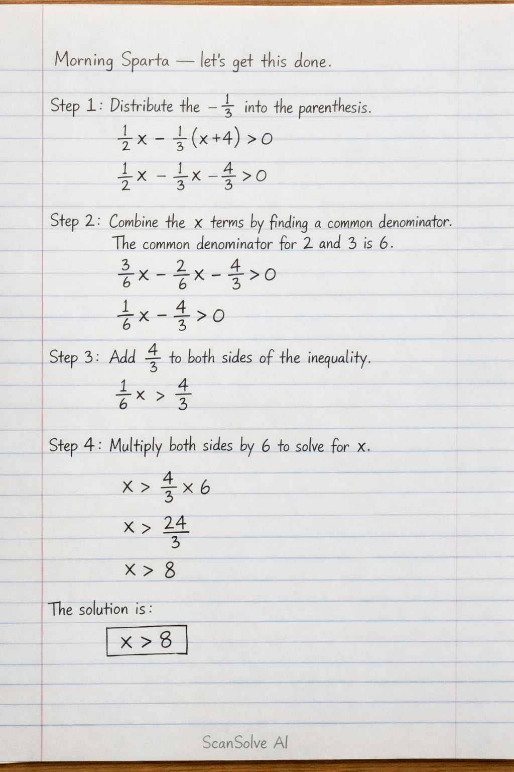 Handwritten step-by-step solution preview