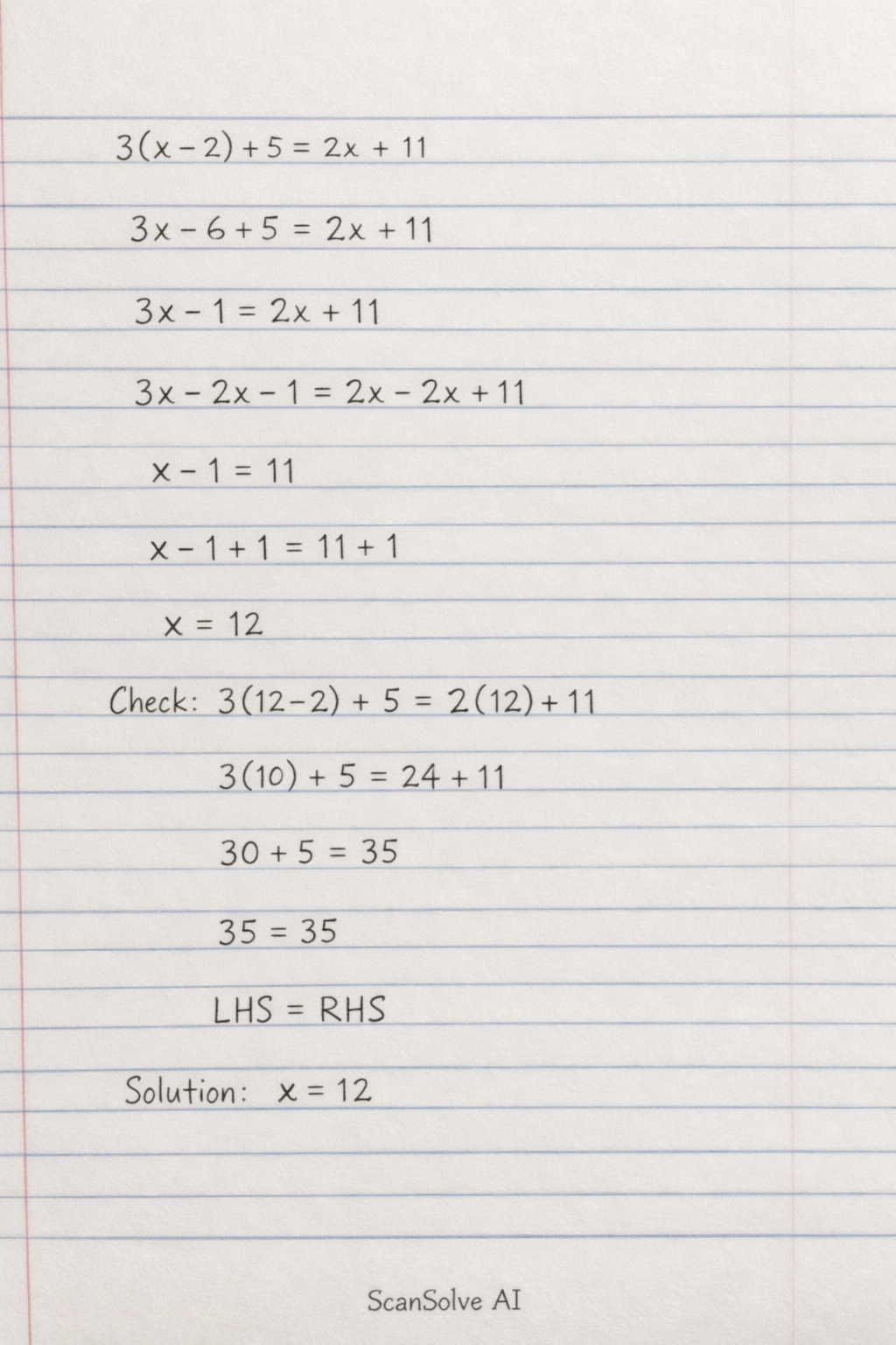 Handwritten step-by-step solution preview