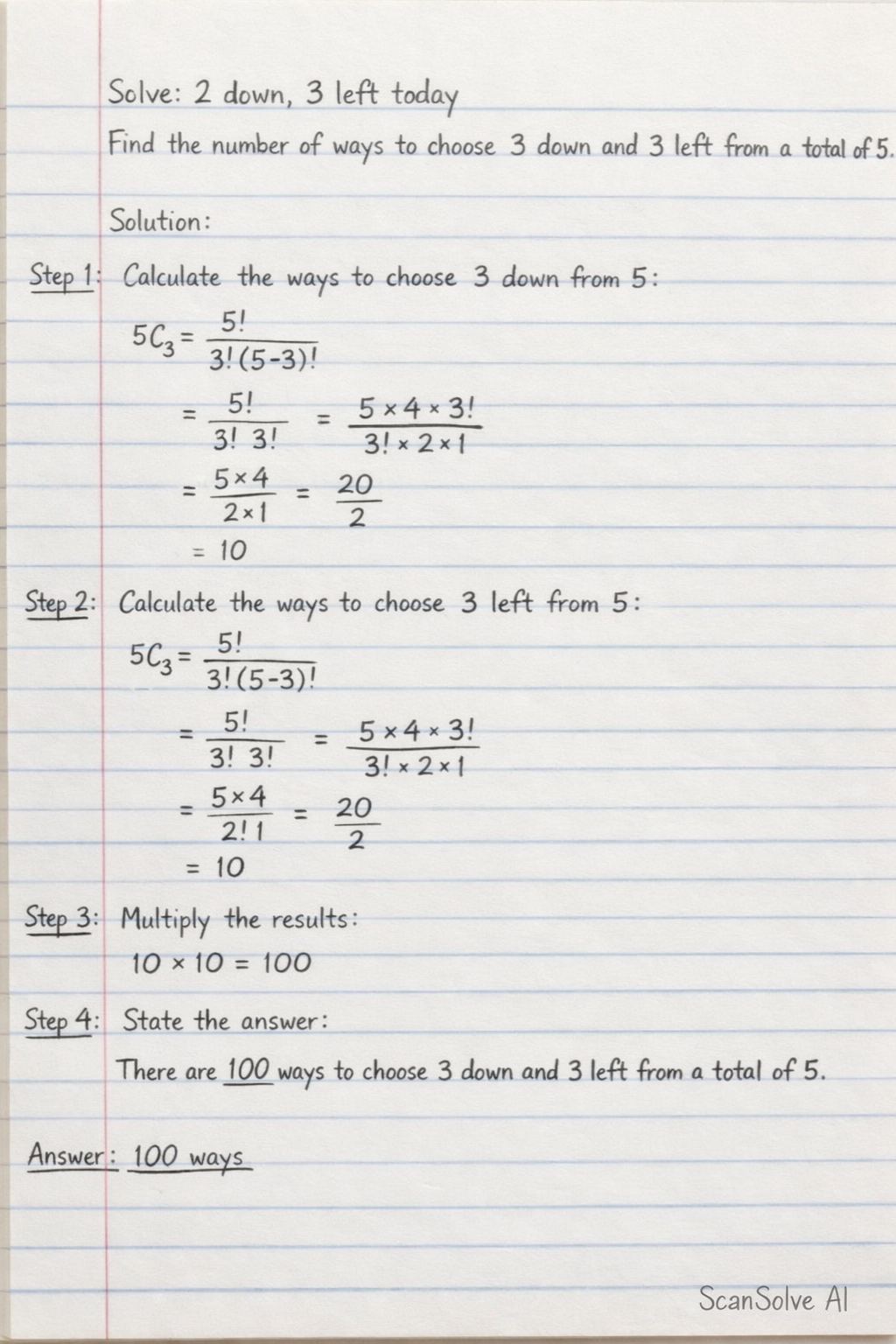 Handwritten step-by-step solution preview