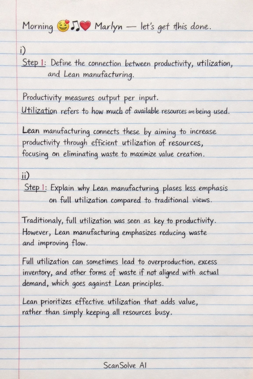 Handwritten step-by-step solution preview