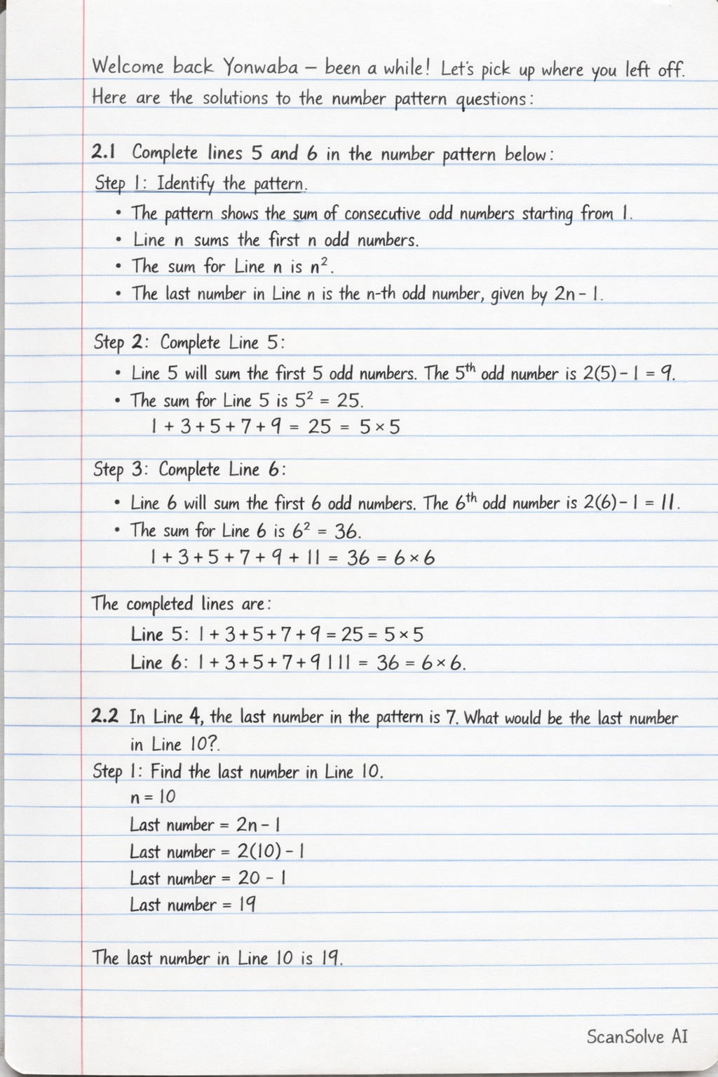 Handwritten step-by-step solution preview