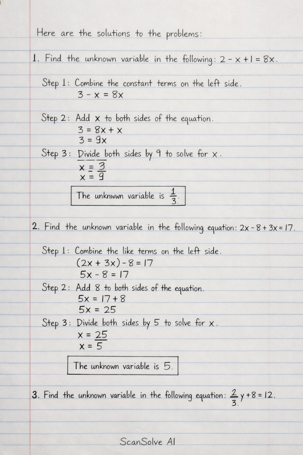 Handwritten step-by-step solution preview