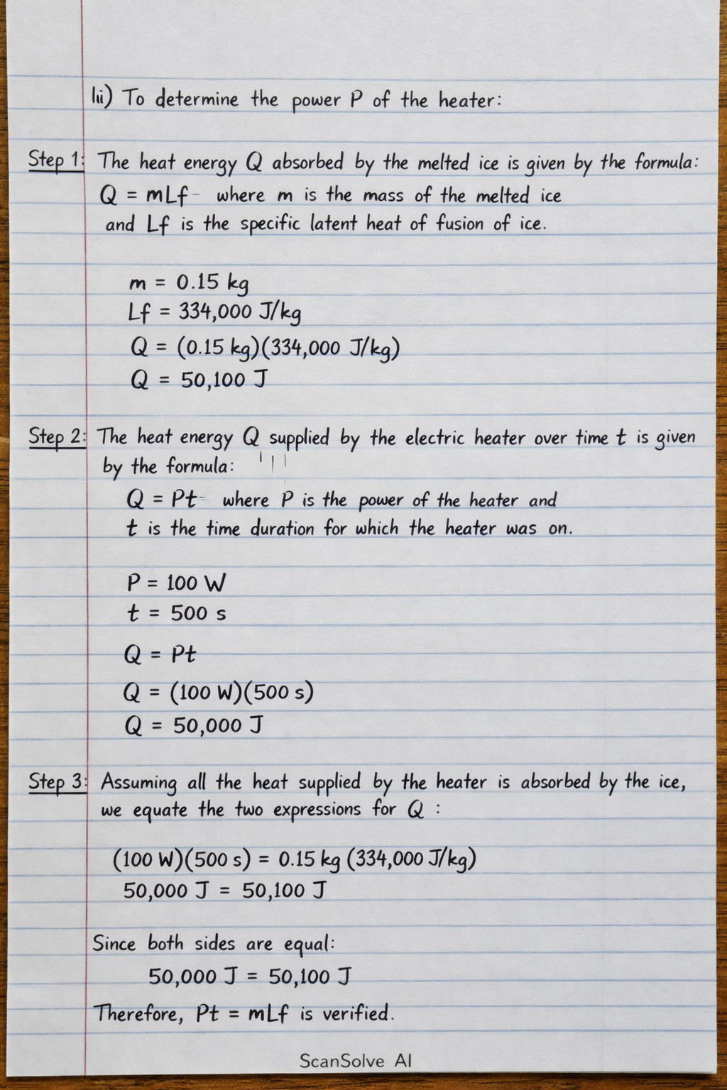 Handwritten step-by-step solution preview