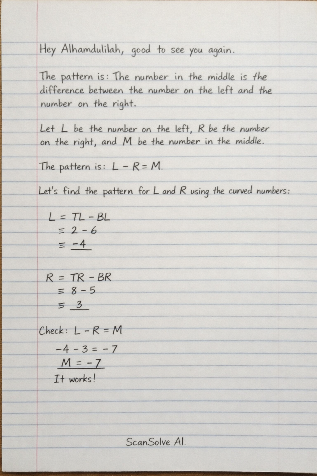 Handwritten step-by-step solution preview