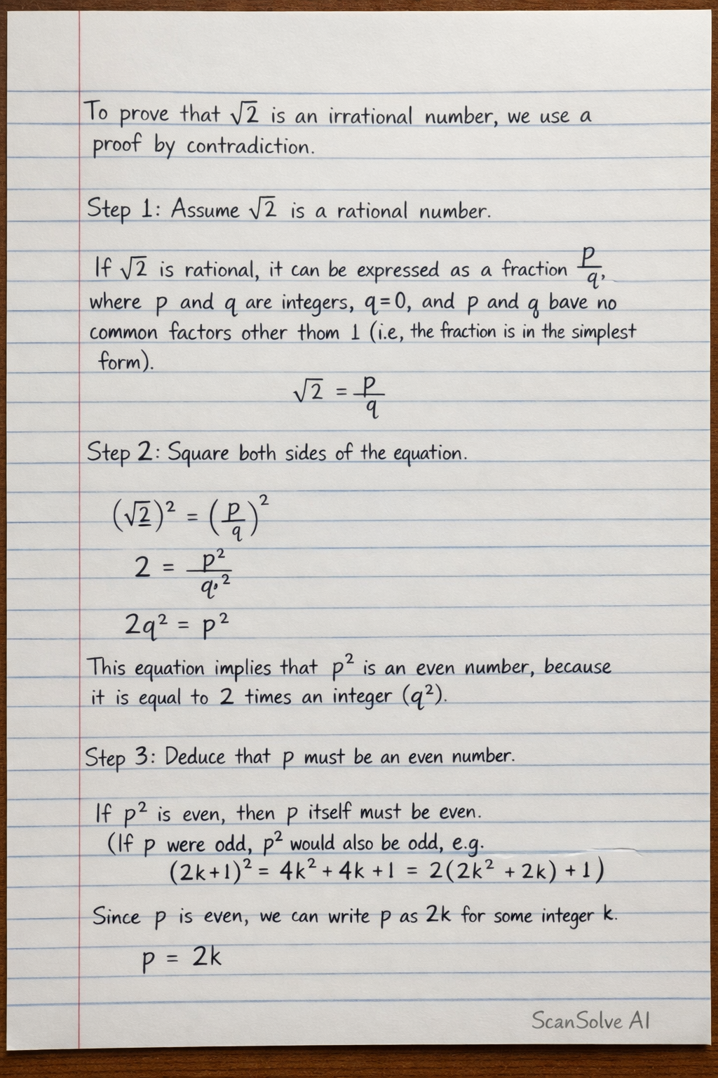 Handwritten step-by-step solution preview