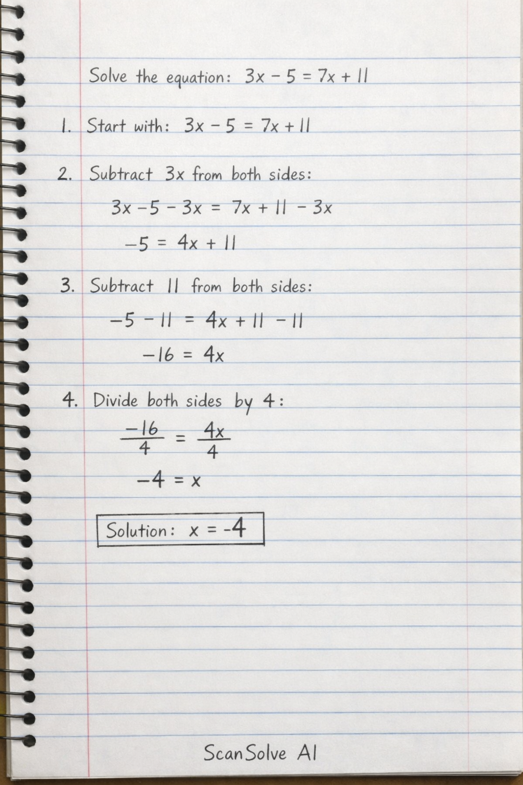 Handwritten step-by-step solution preview