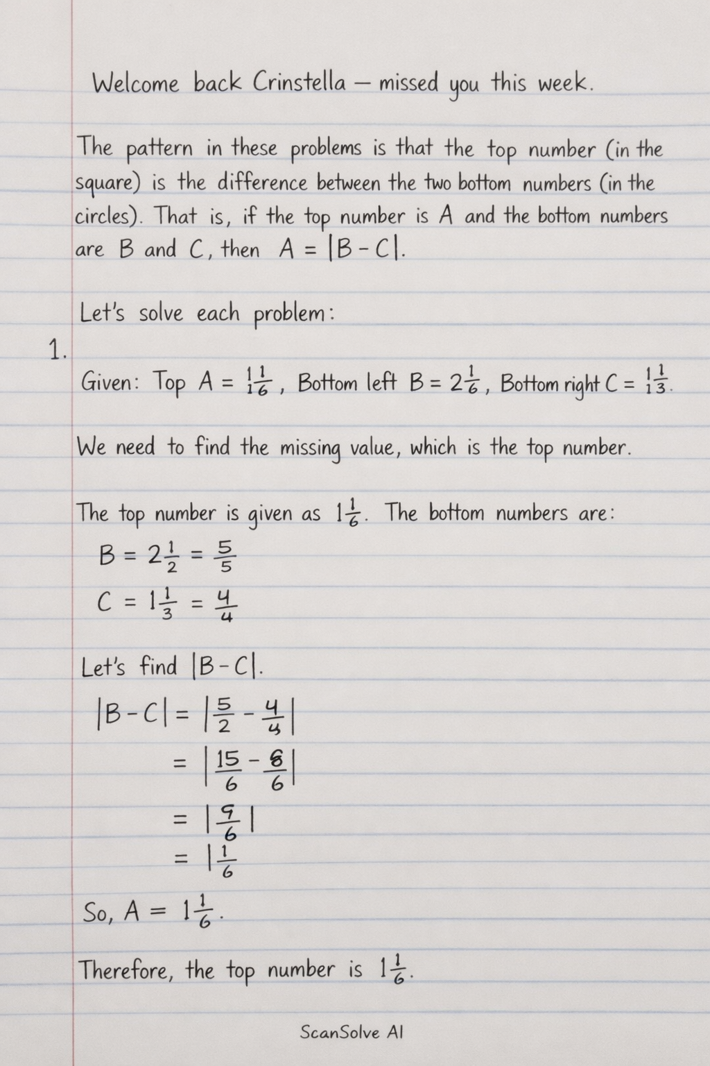 Handwritten step-by-step solution preview