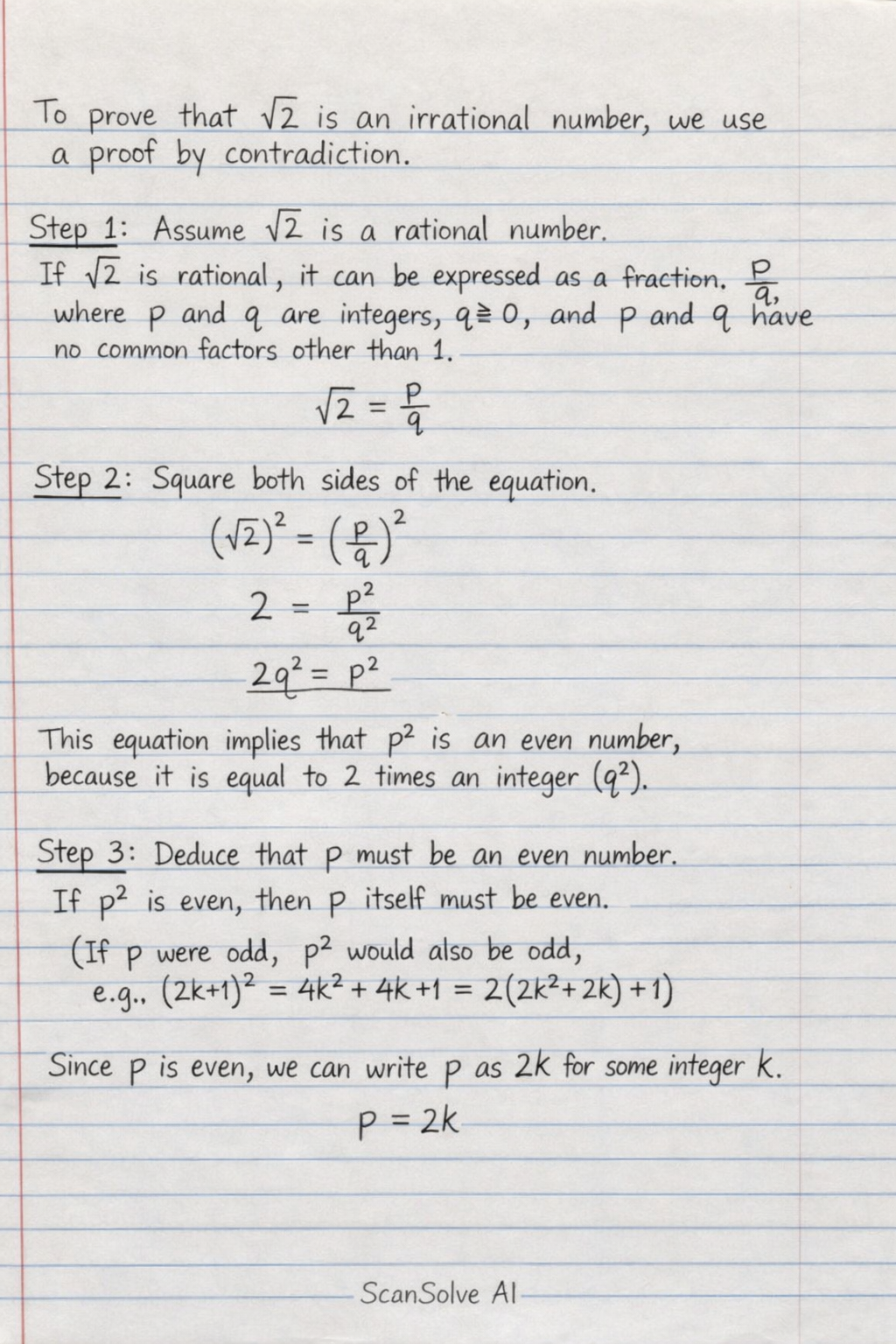 Handwritten step-by-step solution preview
