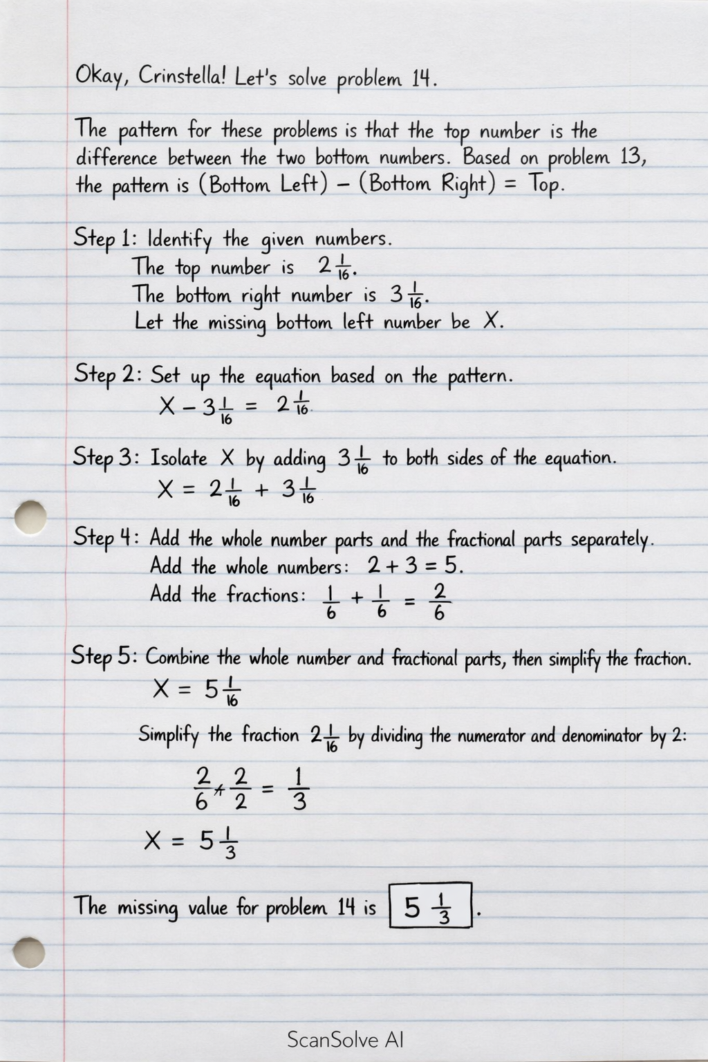 Handwritten step-by-step solution preview