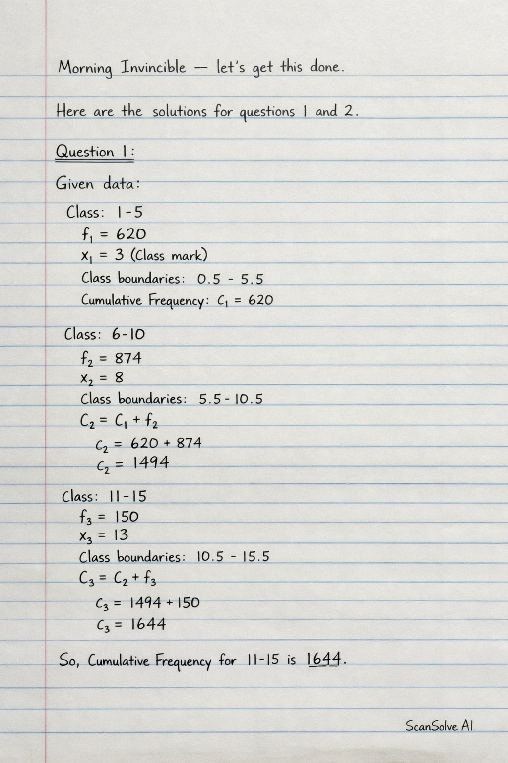Handwritten step-by-step solution preview