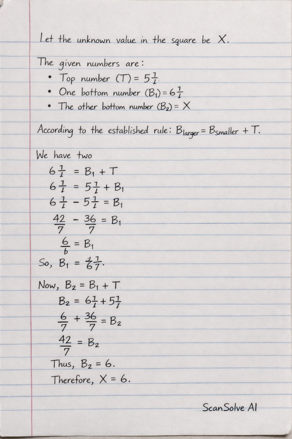 Handwritten step-by-step solution preview