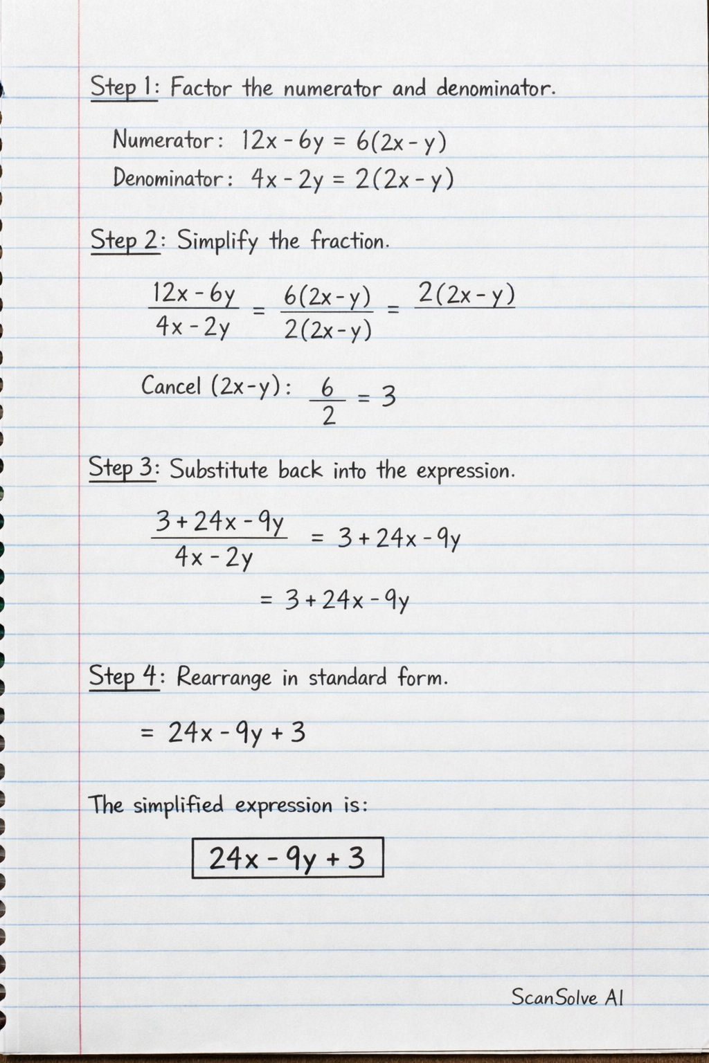 Handwritten step-by-step solution preview