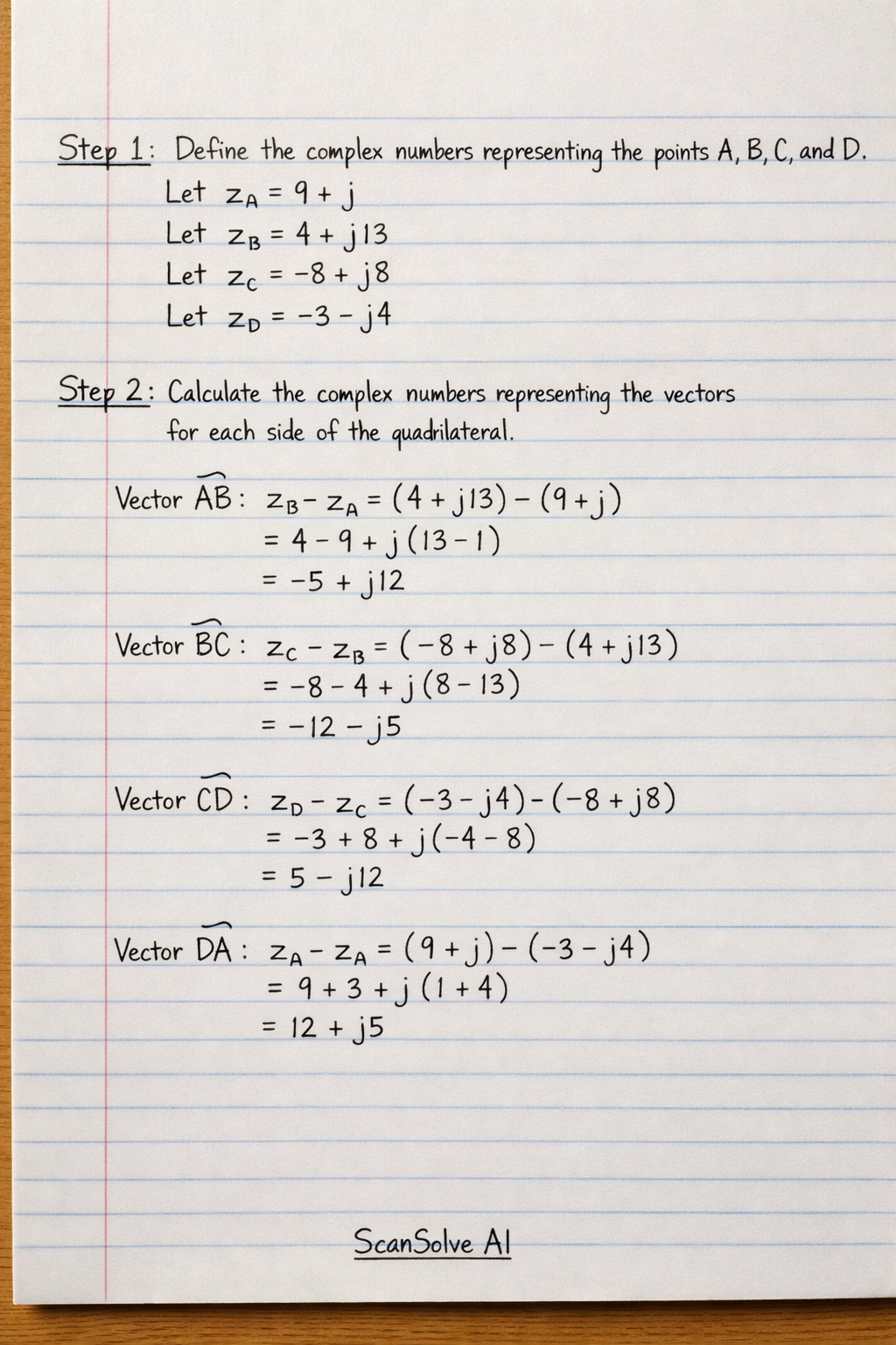 Handwritten step-by-step solution preview