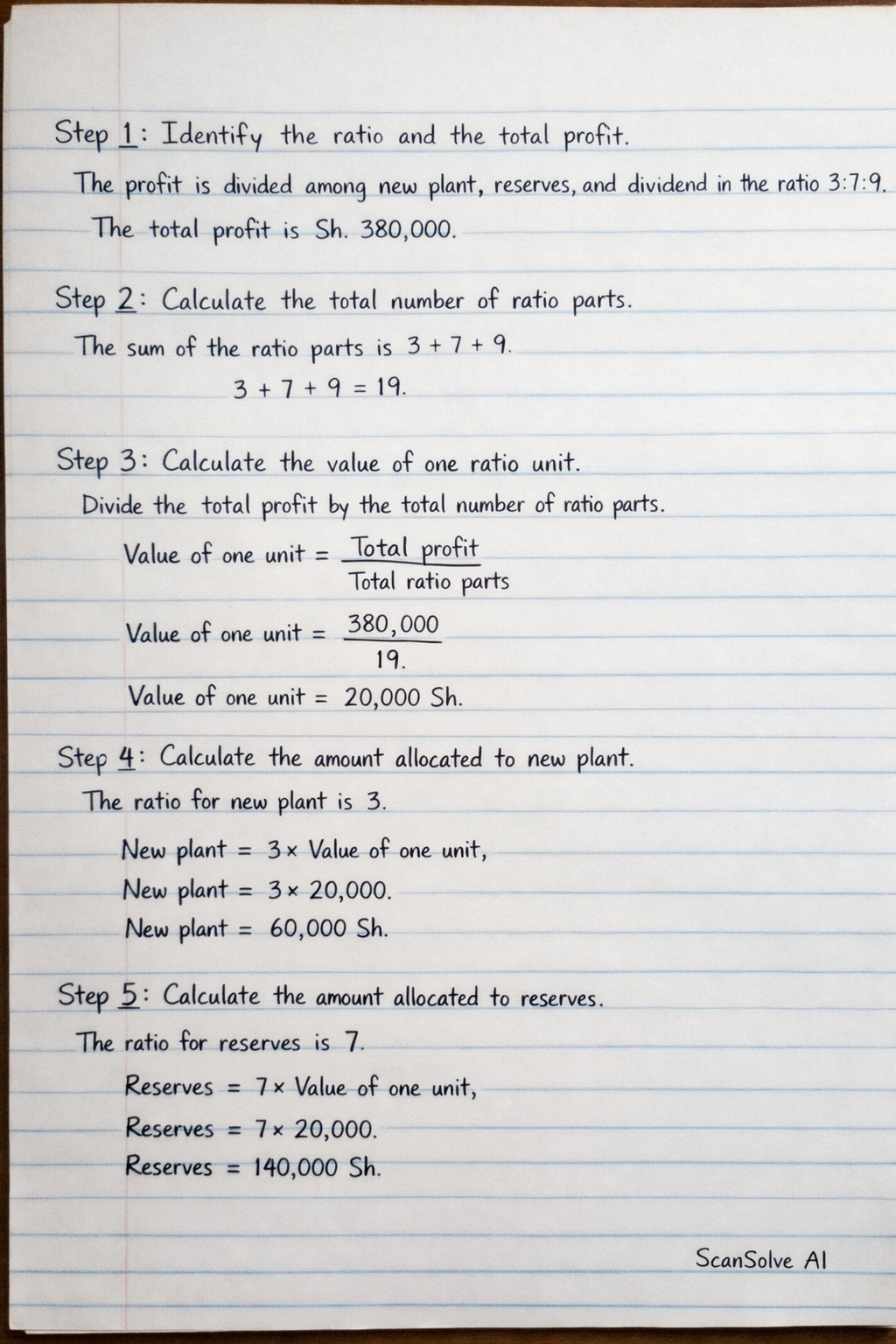 Handwritten step-by-step solution preview