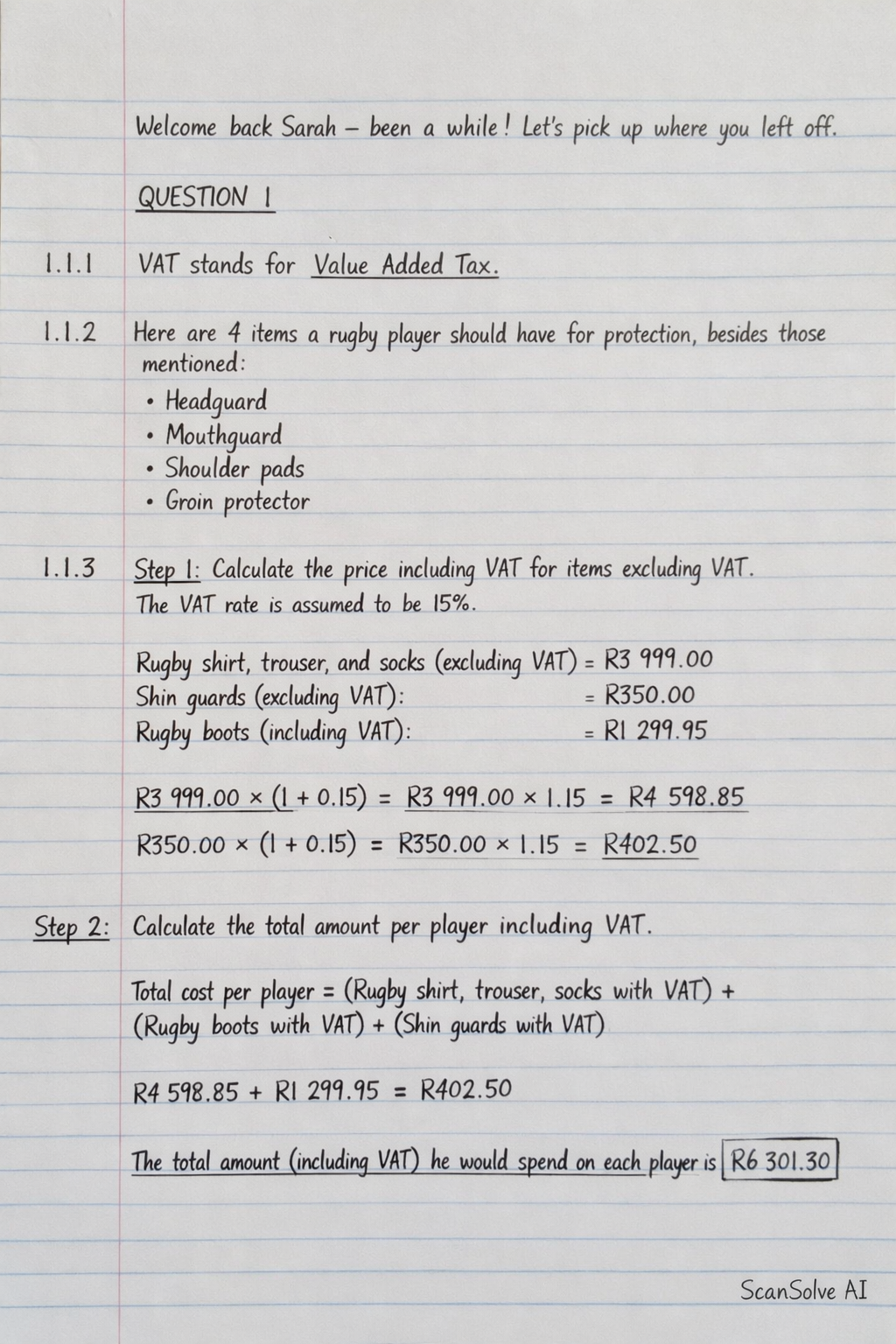 Handwritten step-by-step solution preview