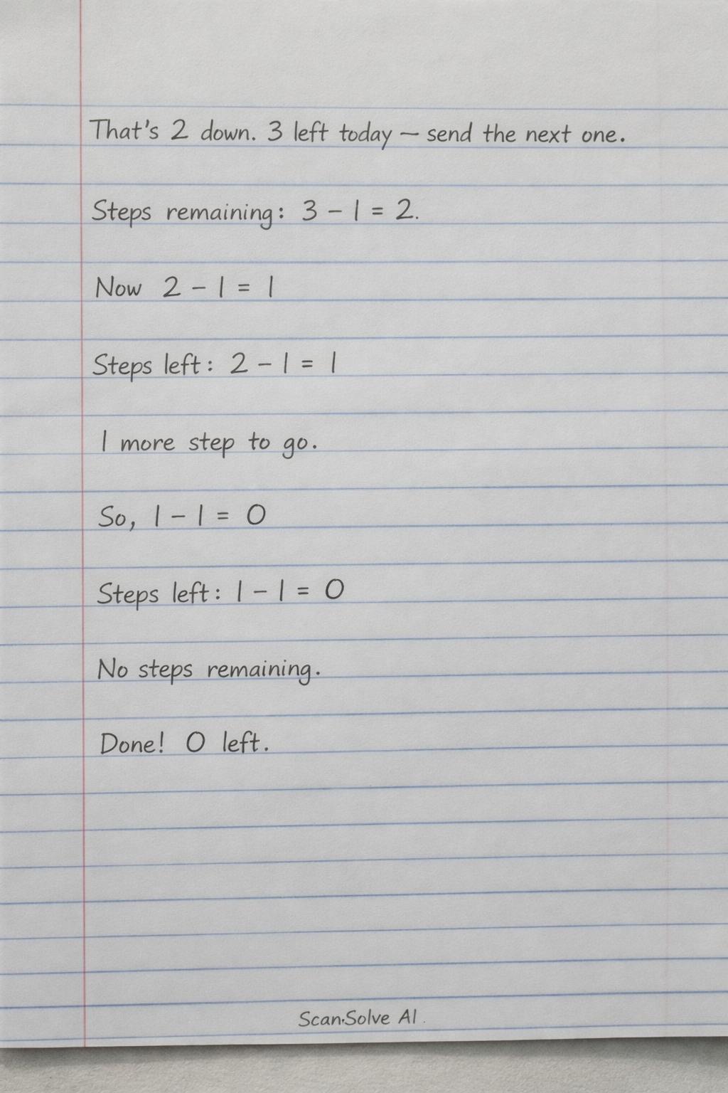 Handwritten step-by-step solution preview