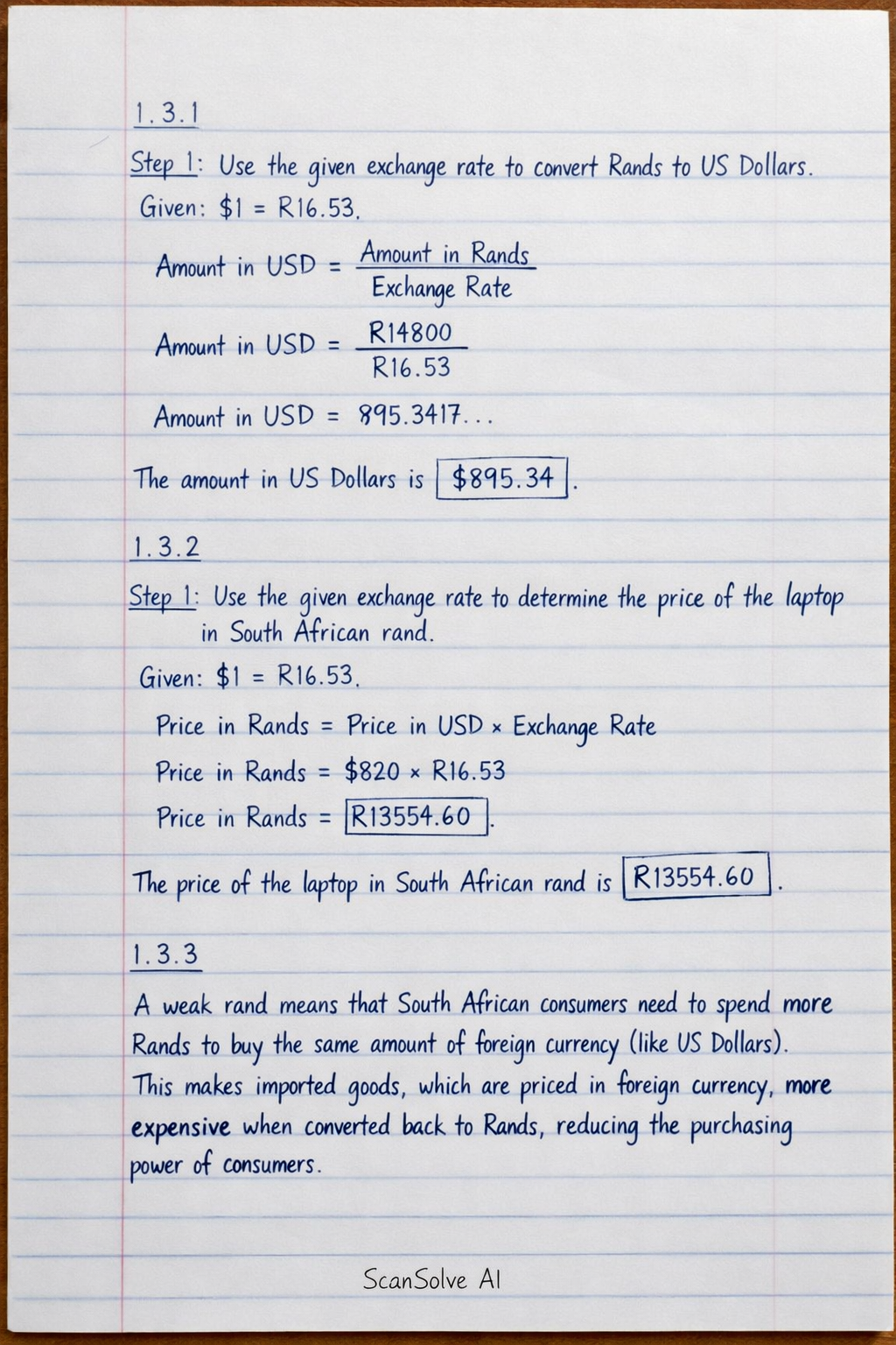 Handwritten step-by-step solution preview