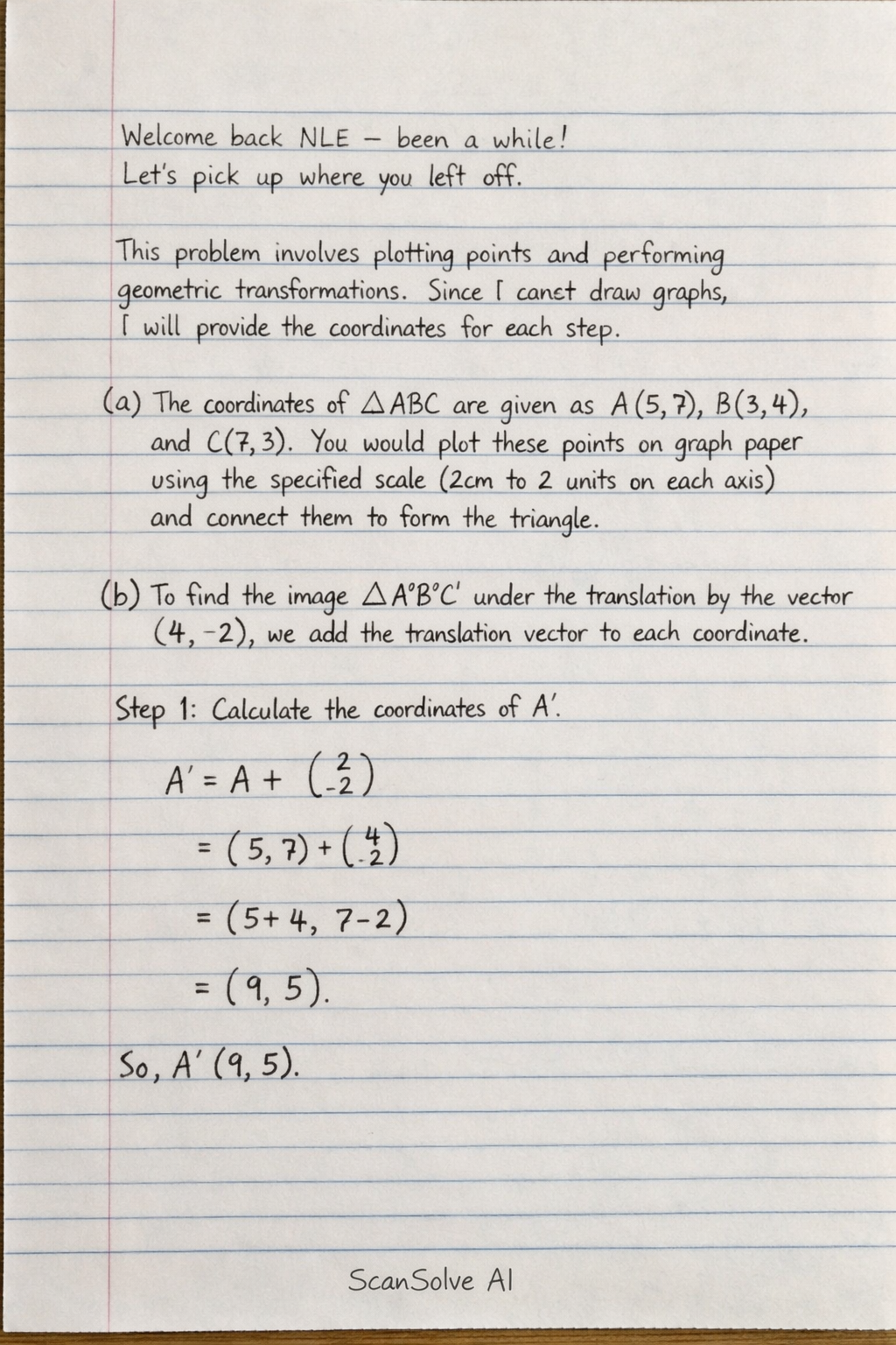 Handwritten step-by-step solution preview