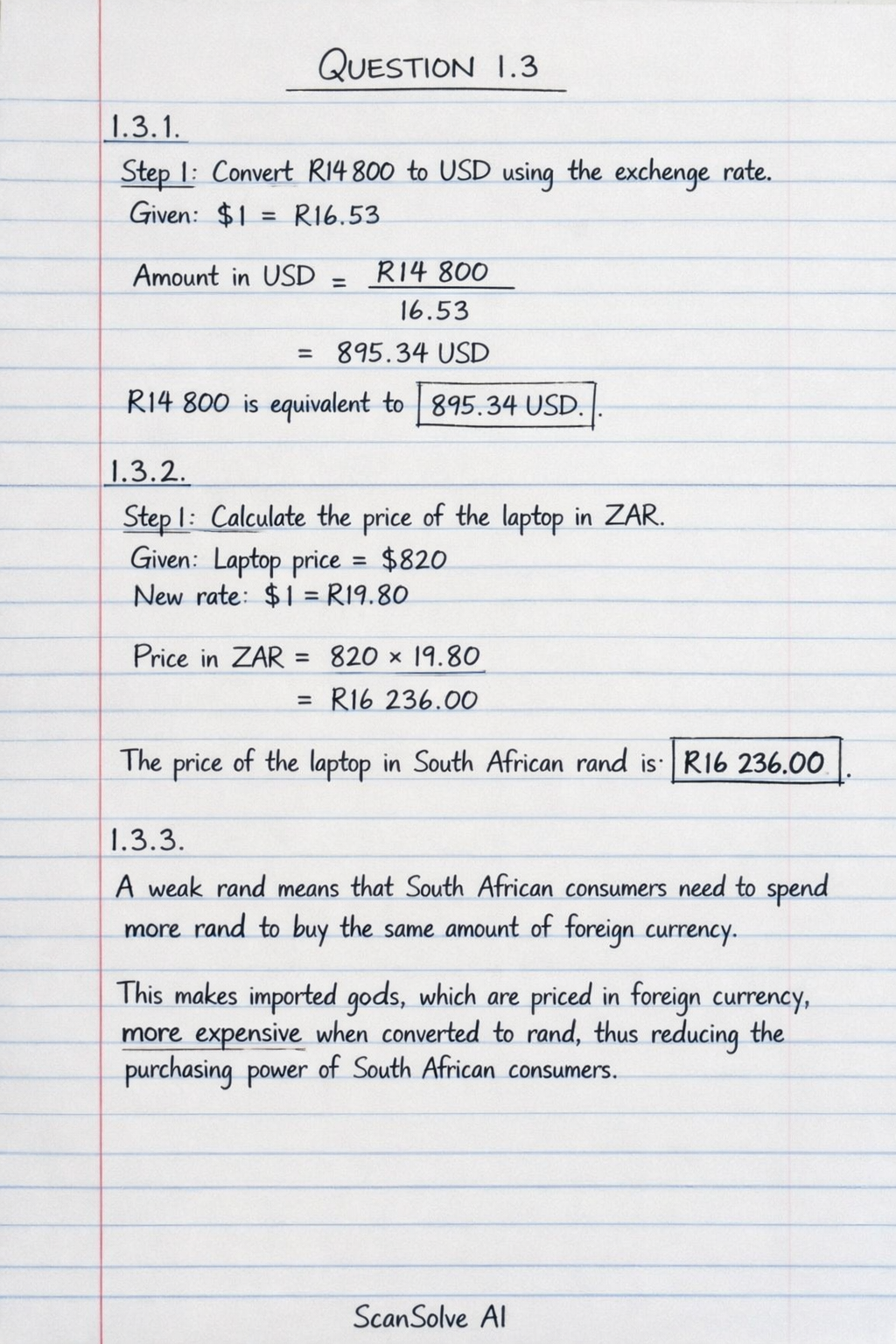 Handwritten step-by-step solution preview