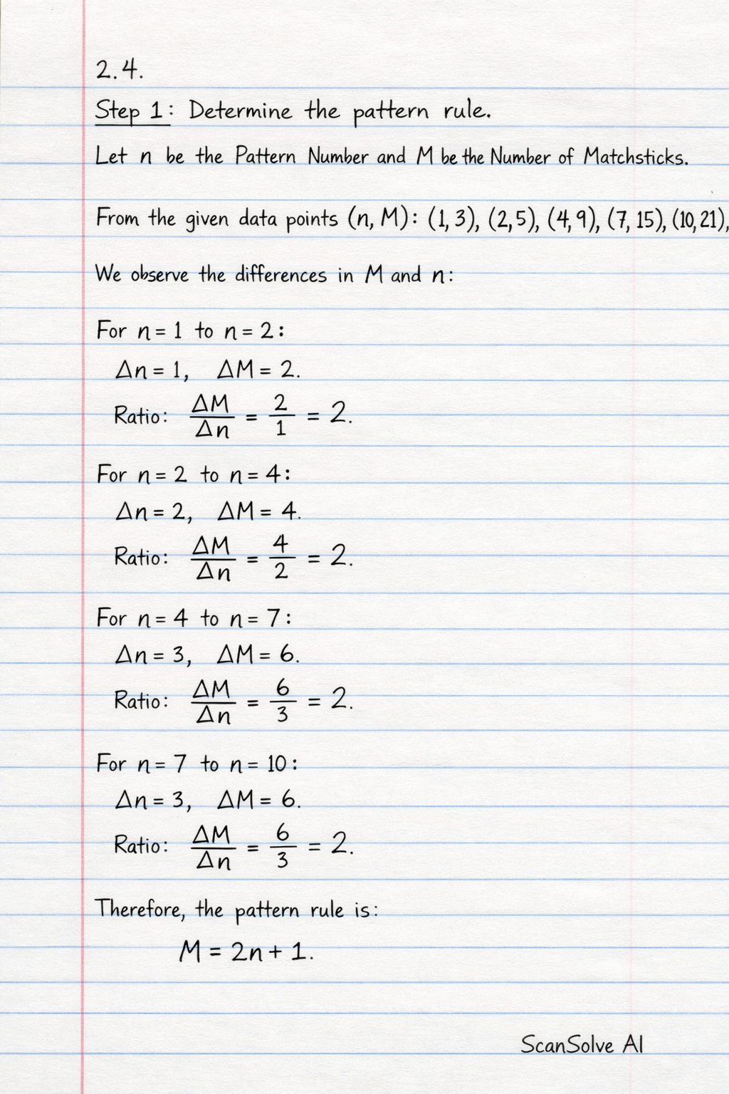 Handwritten step-by-step solution preview