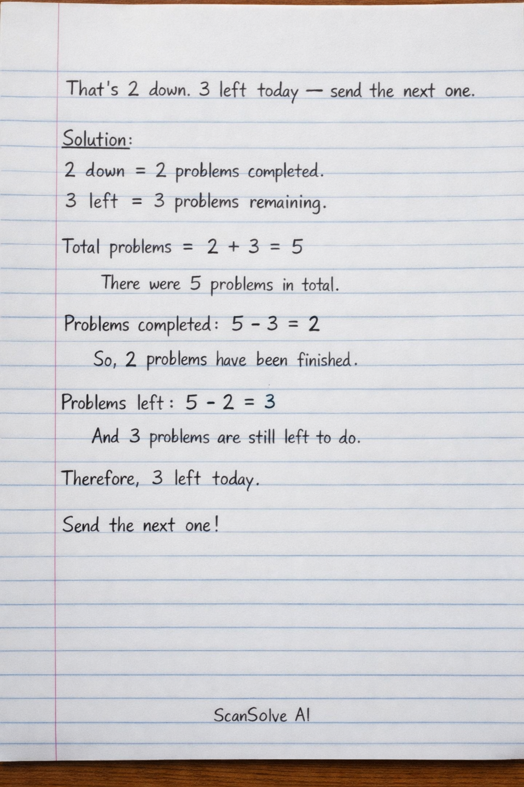 Handwritten step-by-step solution preview