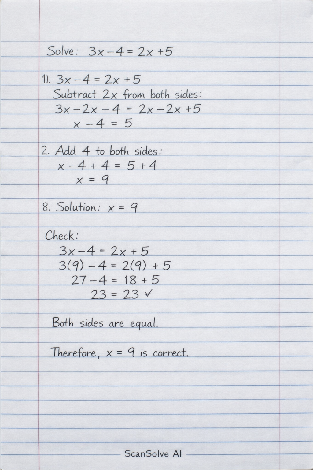 Handwritten step-by-step solution preview