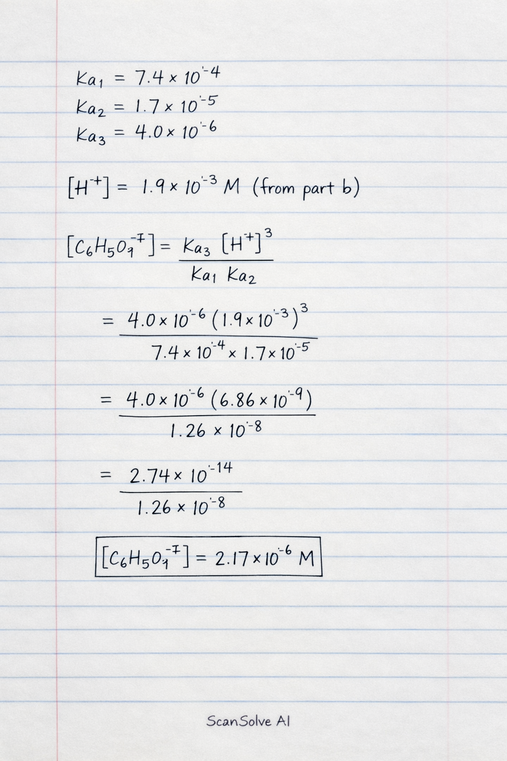 Handwritten step-by-step solution preview