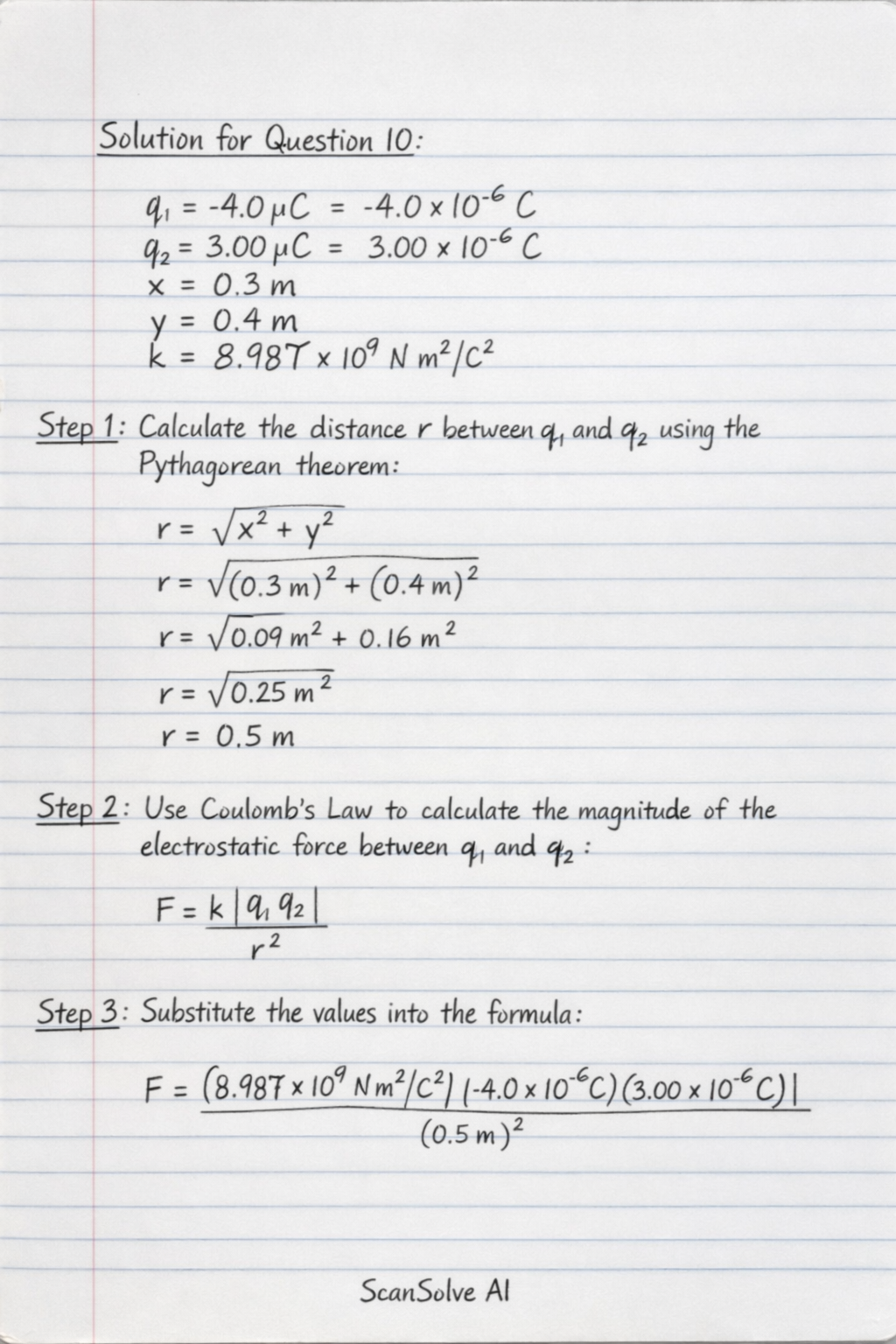Handwritten step-by-step solution preview