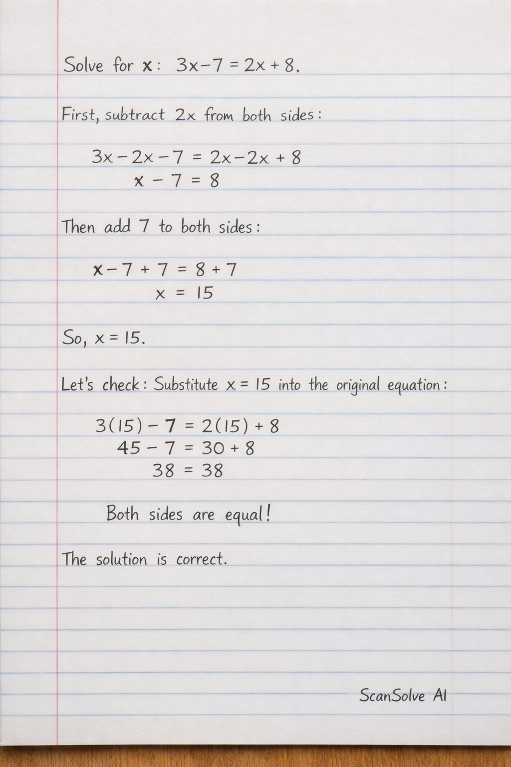 Handwritten step-by-step solution preview