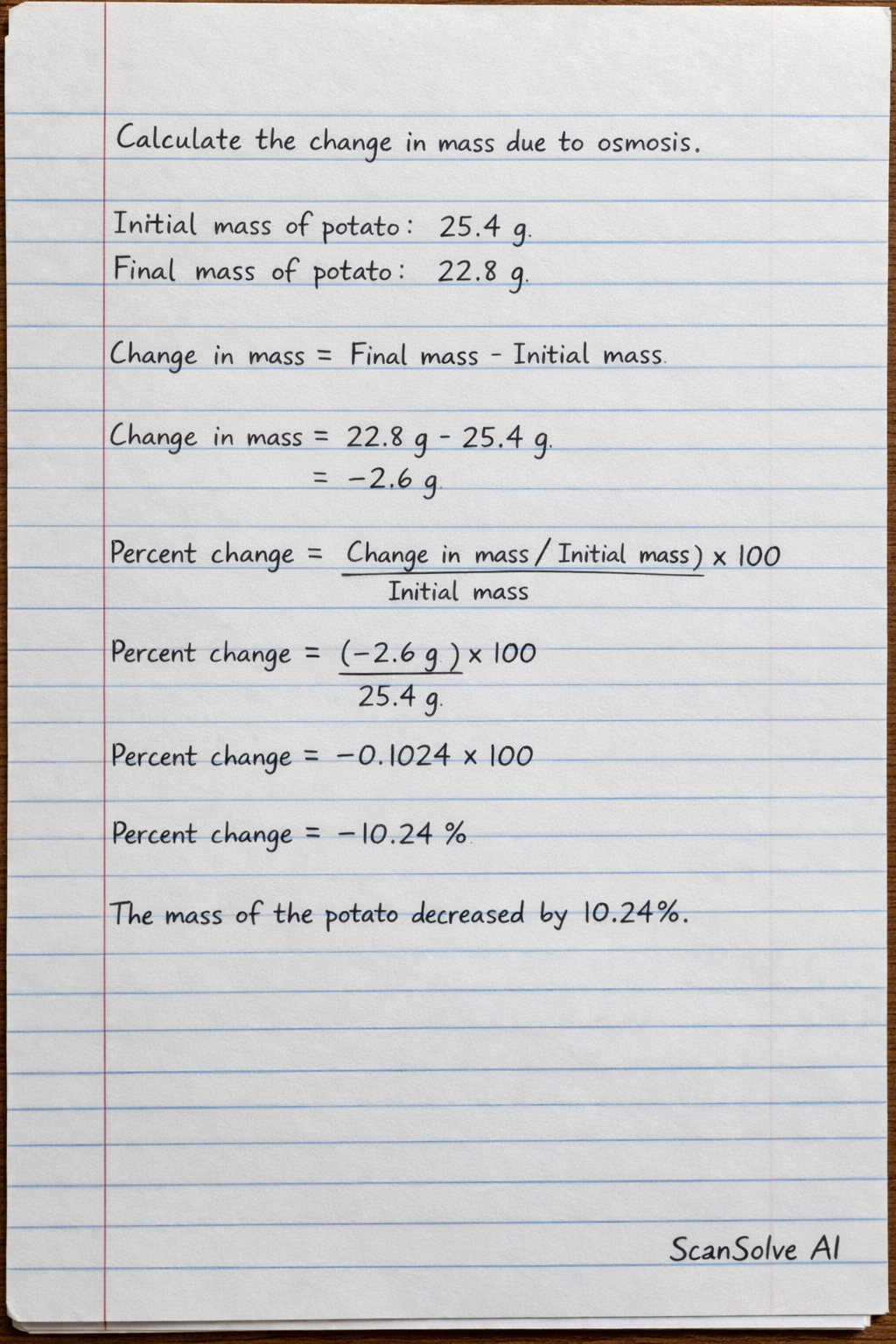 Handwritten step-by-step solution preview