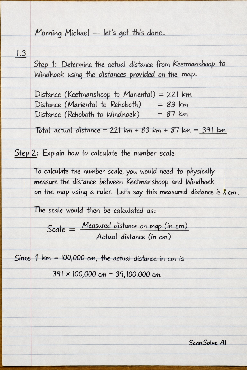 Handwritten step-by-step solution preview