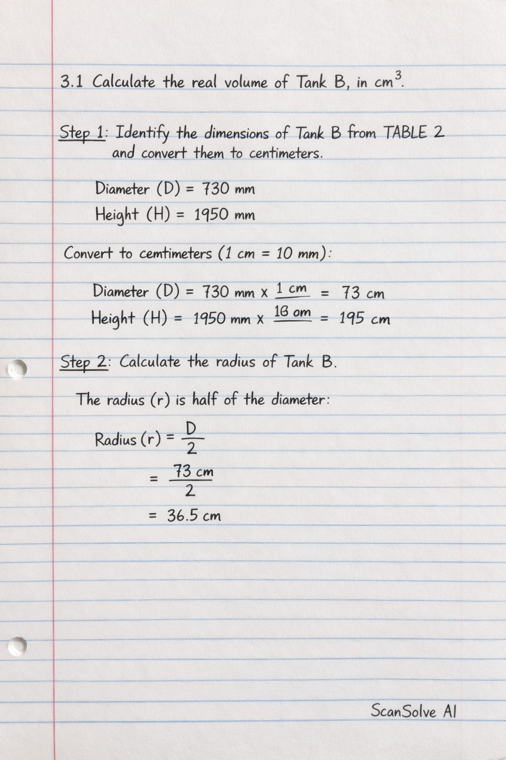 Handwritten step-by-step solution preview
