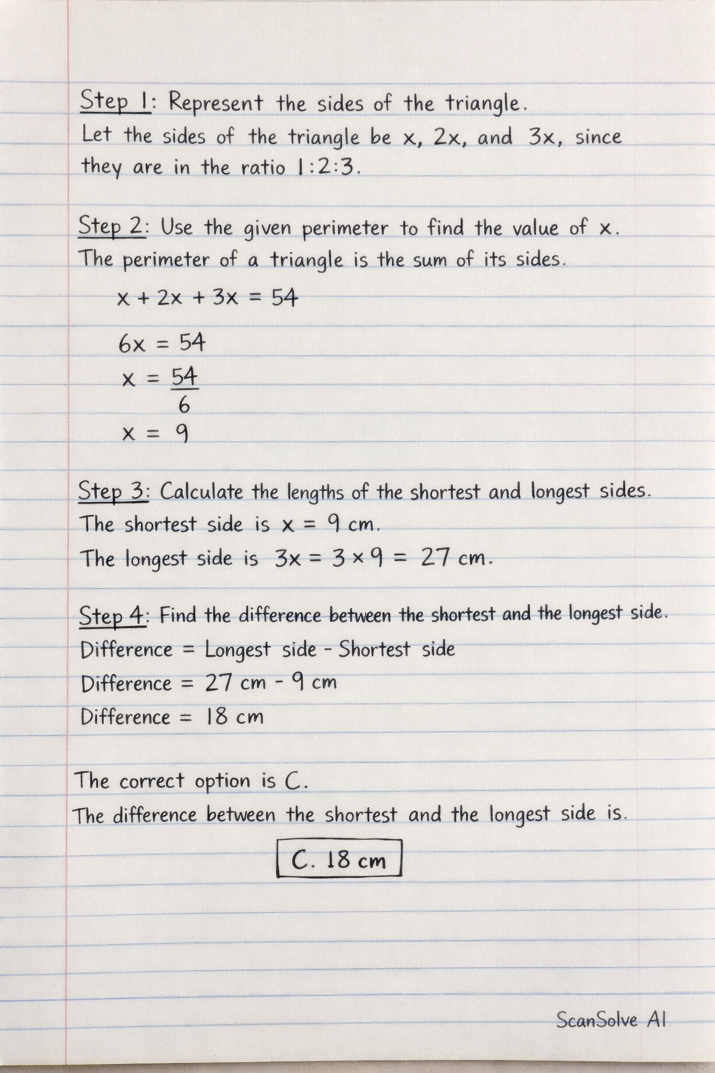 Handwritten step-by-step solution preview