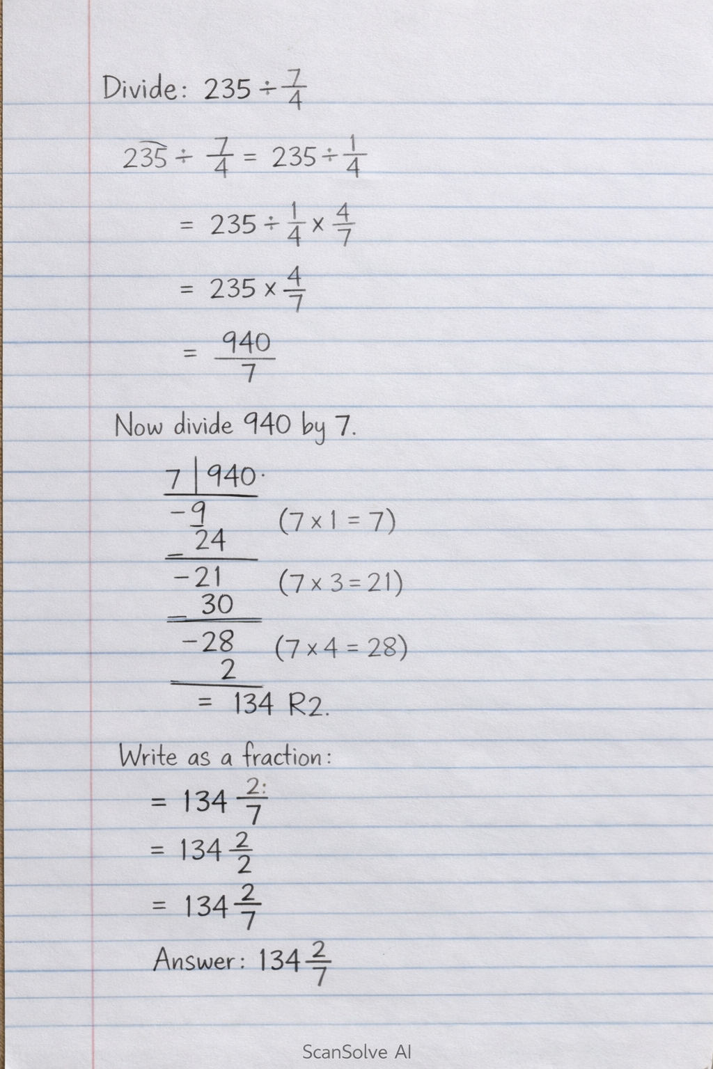 Handwritten step-by-step solution preview