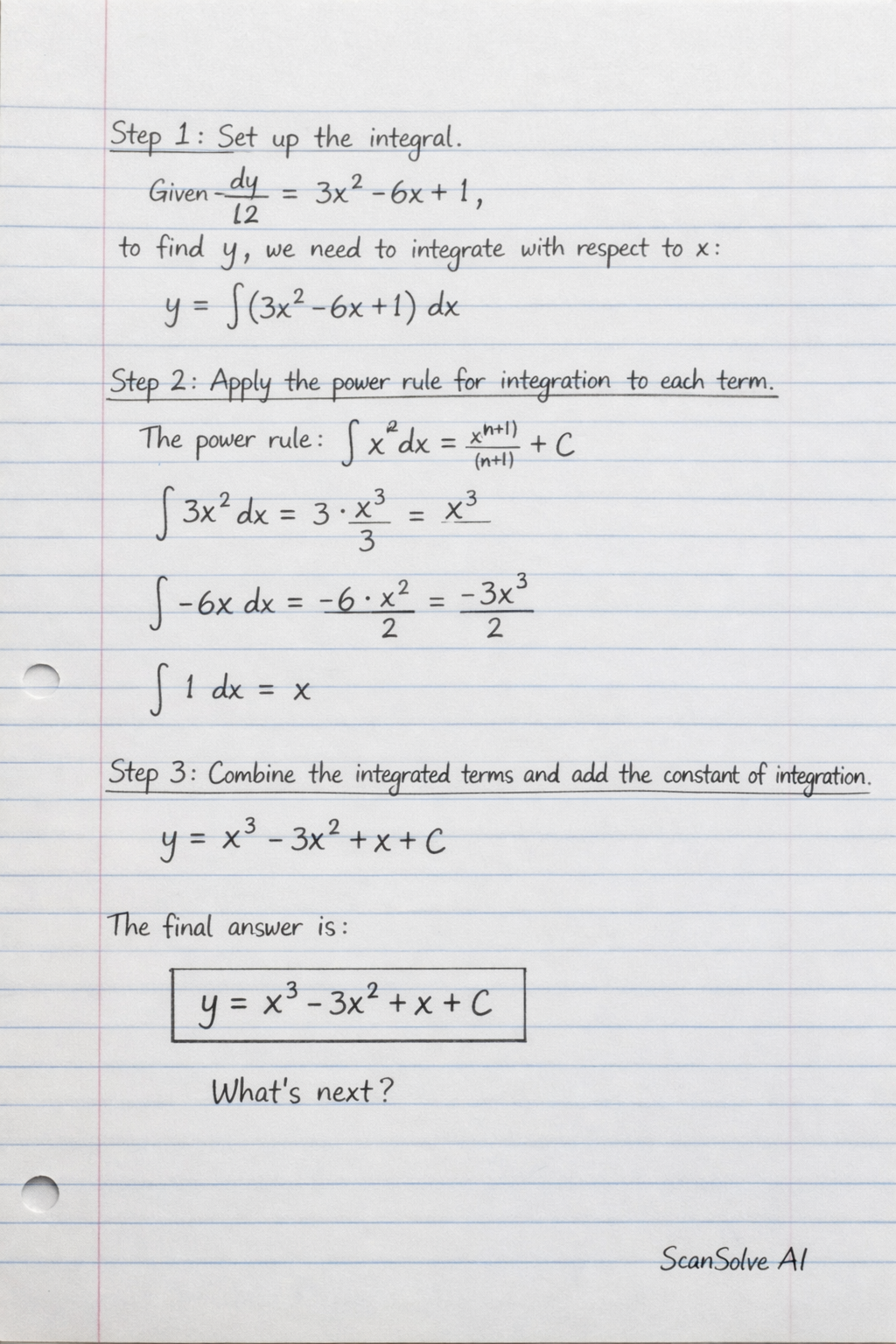 Handwritten step-by-step solution preview