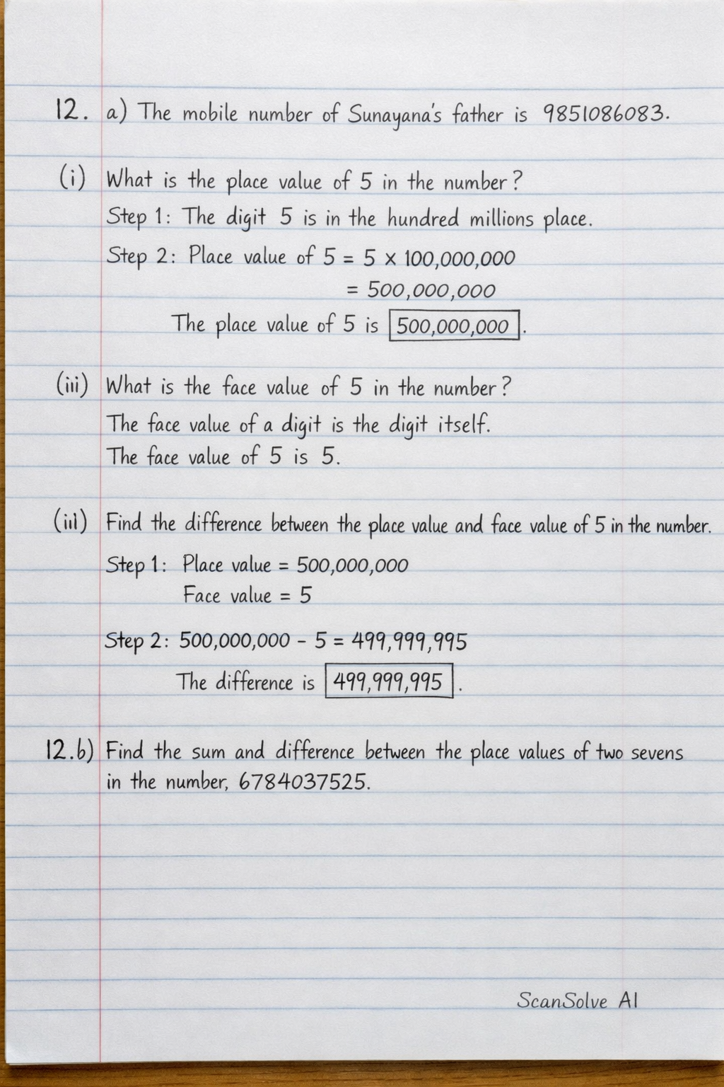 Handwritten step-by-step solution preview