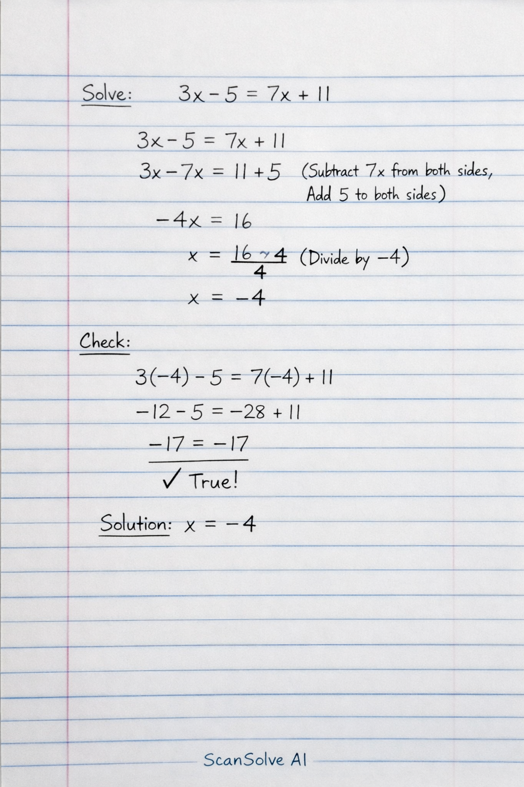 Handwritten step-by-step solution preview