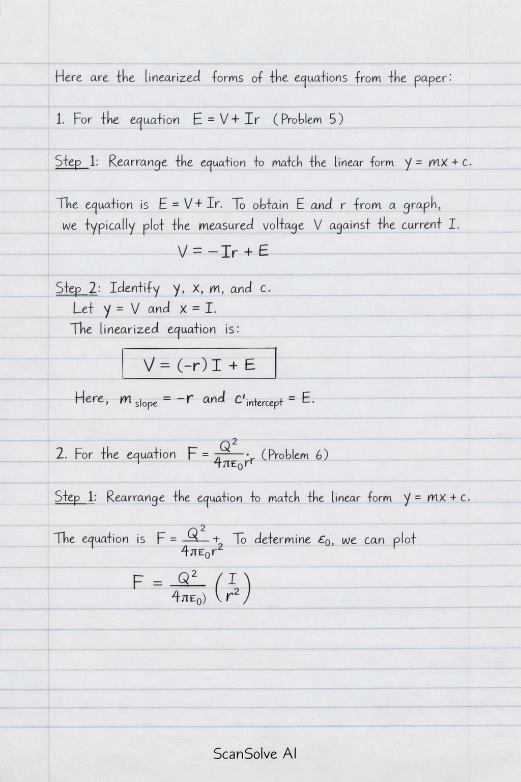 Handwritten step-by-step solution preview