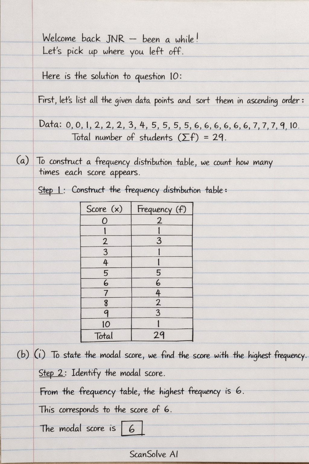 Handwritten step-by-step solution preview