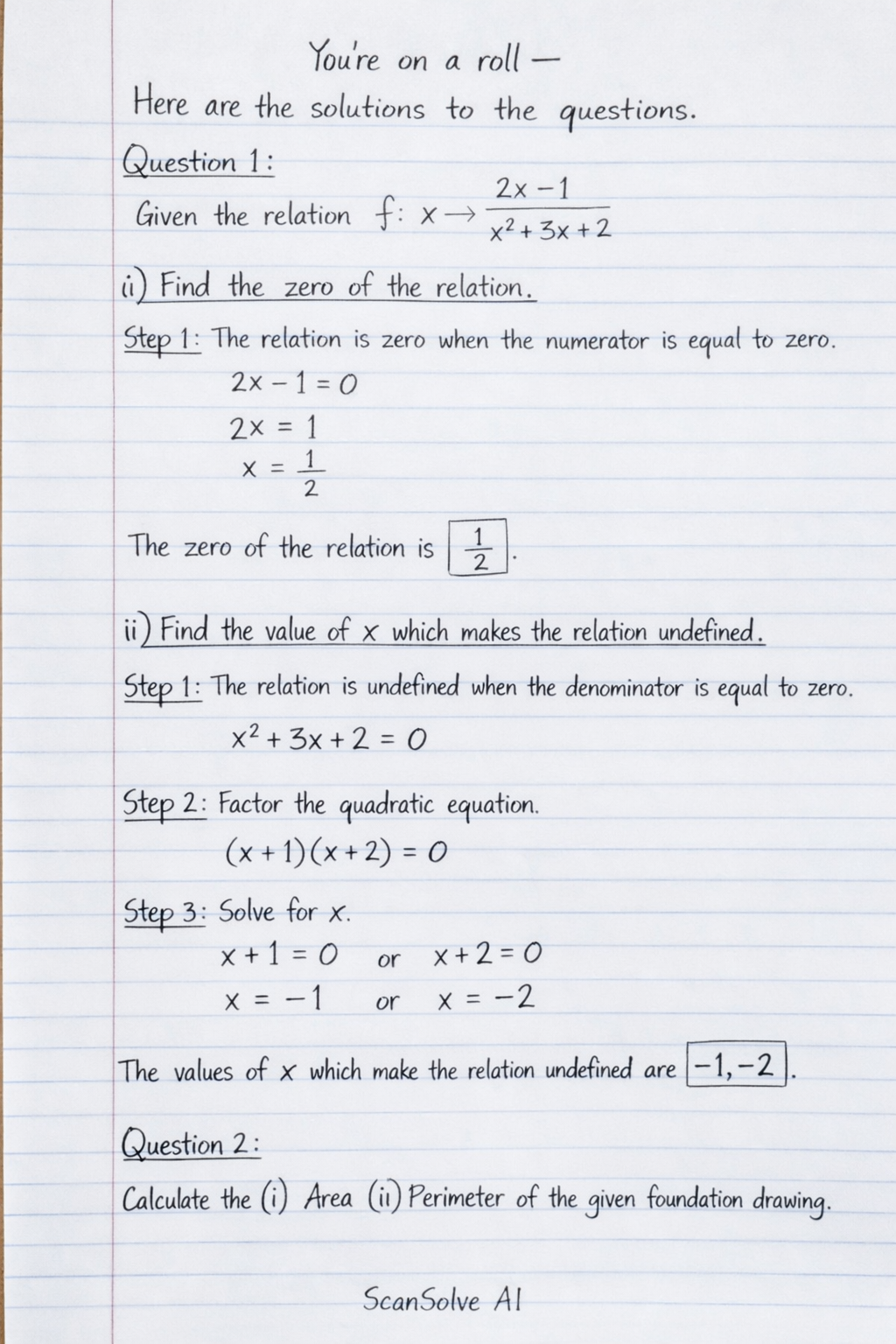 Handwritten step-by-step solution preview