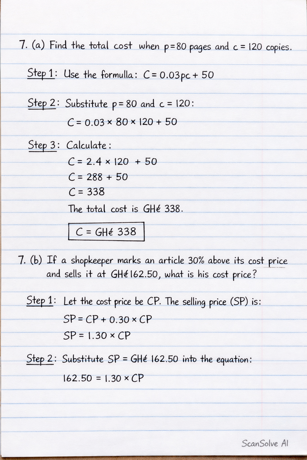 Handwritten step-by-step solution preview