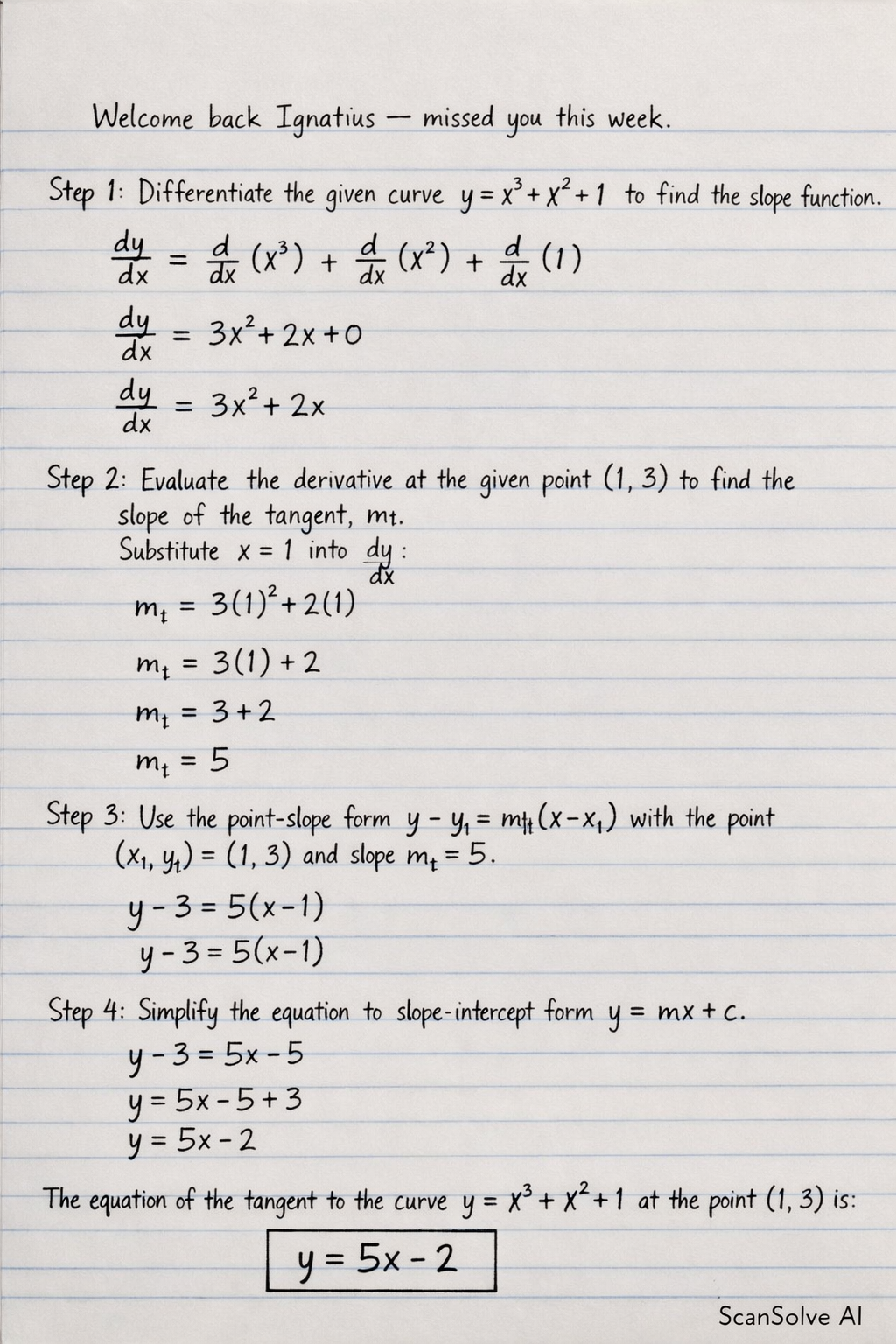 Handwritten step-by-step solution preview
