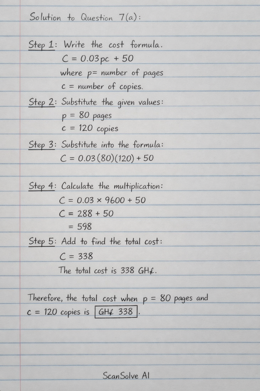 Handwritten step-by-step solution preview