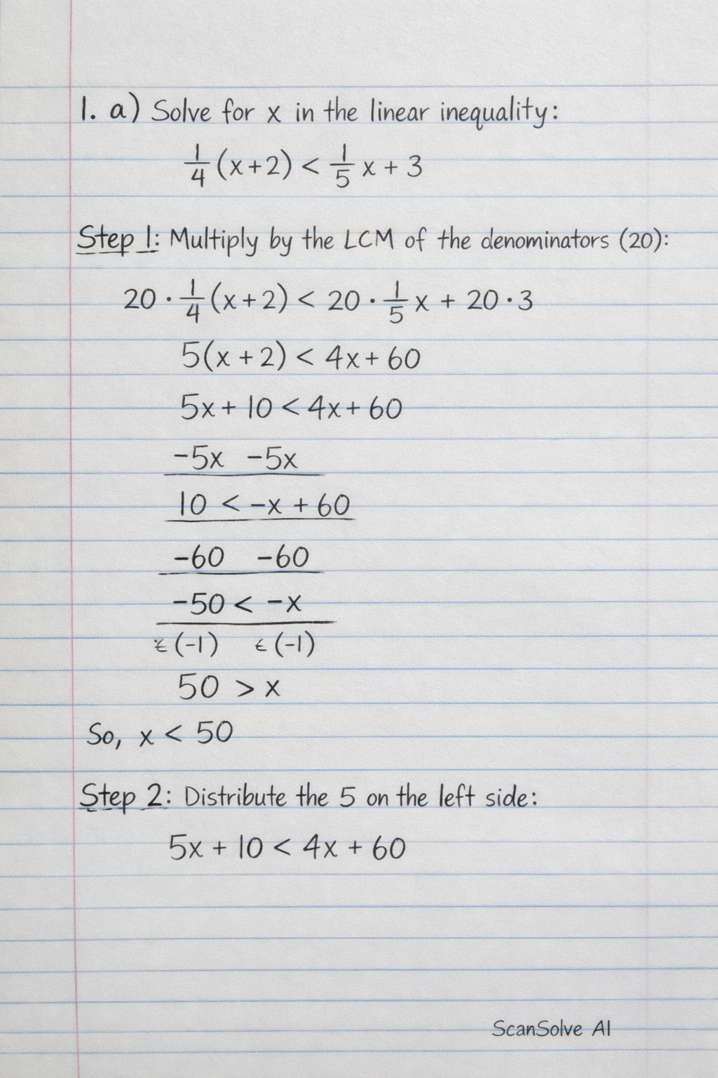 Handwritten step-by-step solution preview