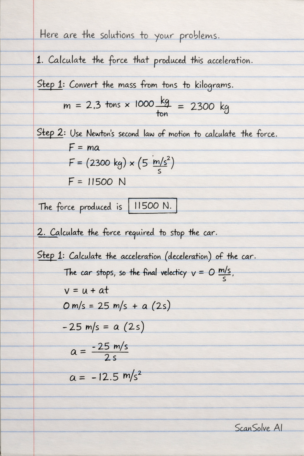 Handwritten step-by-step solution preview